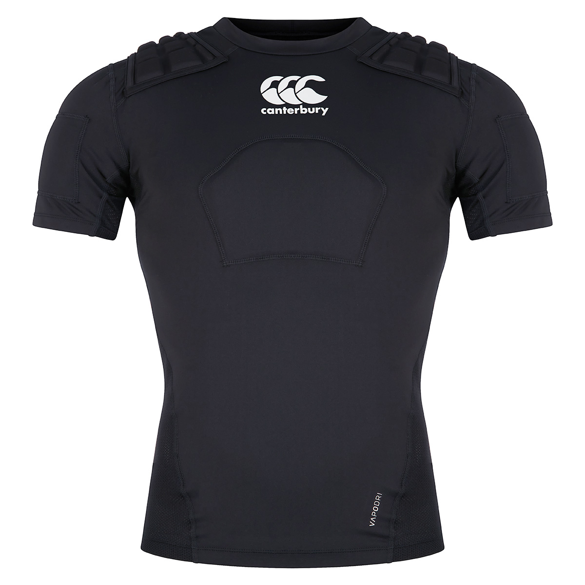 Canterbury Adults Pro Rugby Shoulder Pads - Black - Front Canterbury Adults Pro Rugby Shoulder Pads - Black - Front