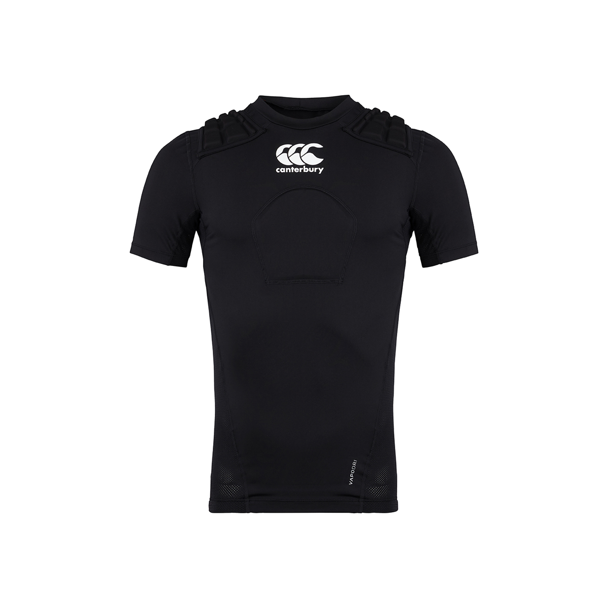 Canterbury Kids Core Rugby Shoulder Pads - Black - Front Canterbury Kids Core Rugby Shoulder Pads - Black - Front