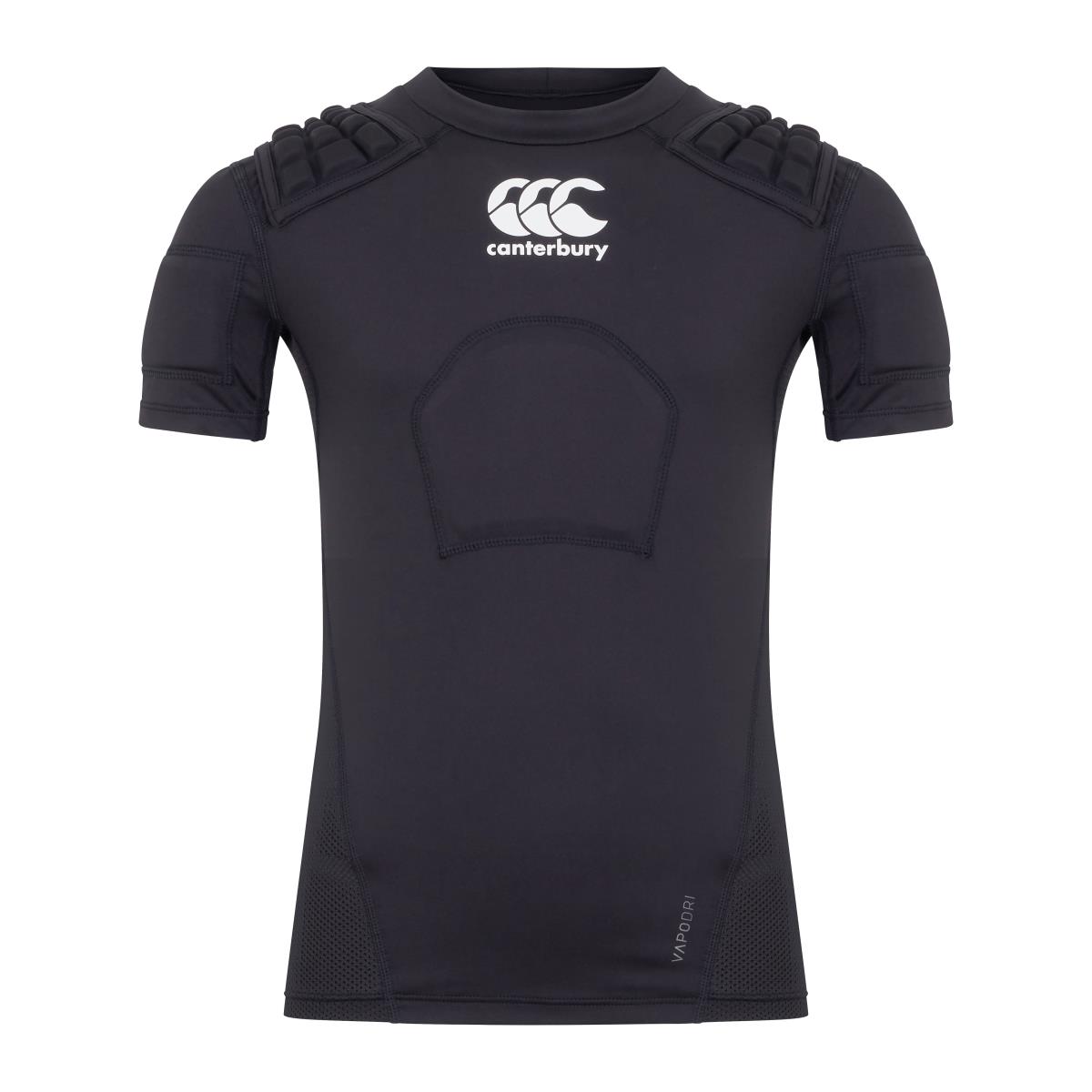 Canterbury Kids Pro Rugby Shoulder Pads - Black - Front Canterbury Kids Pro Rugby Shoulder Pads - Black - Front