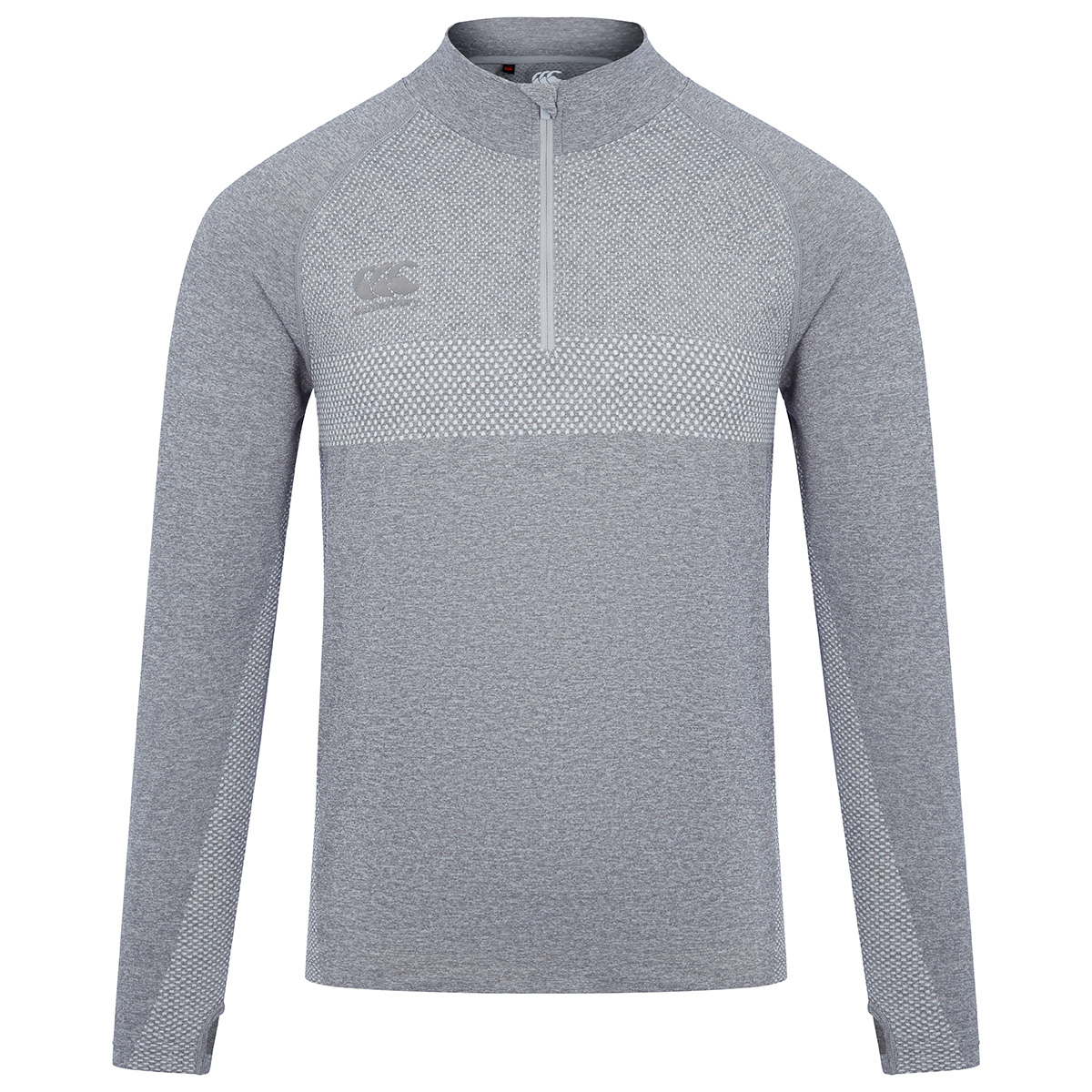 Canterbury Mens Seamless 1st Layer Top - Classic Marl - Front Canterbury Mens Seamless 1st Layer Top - Classic Marl - Front