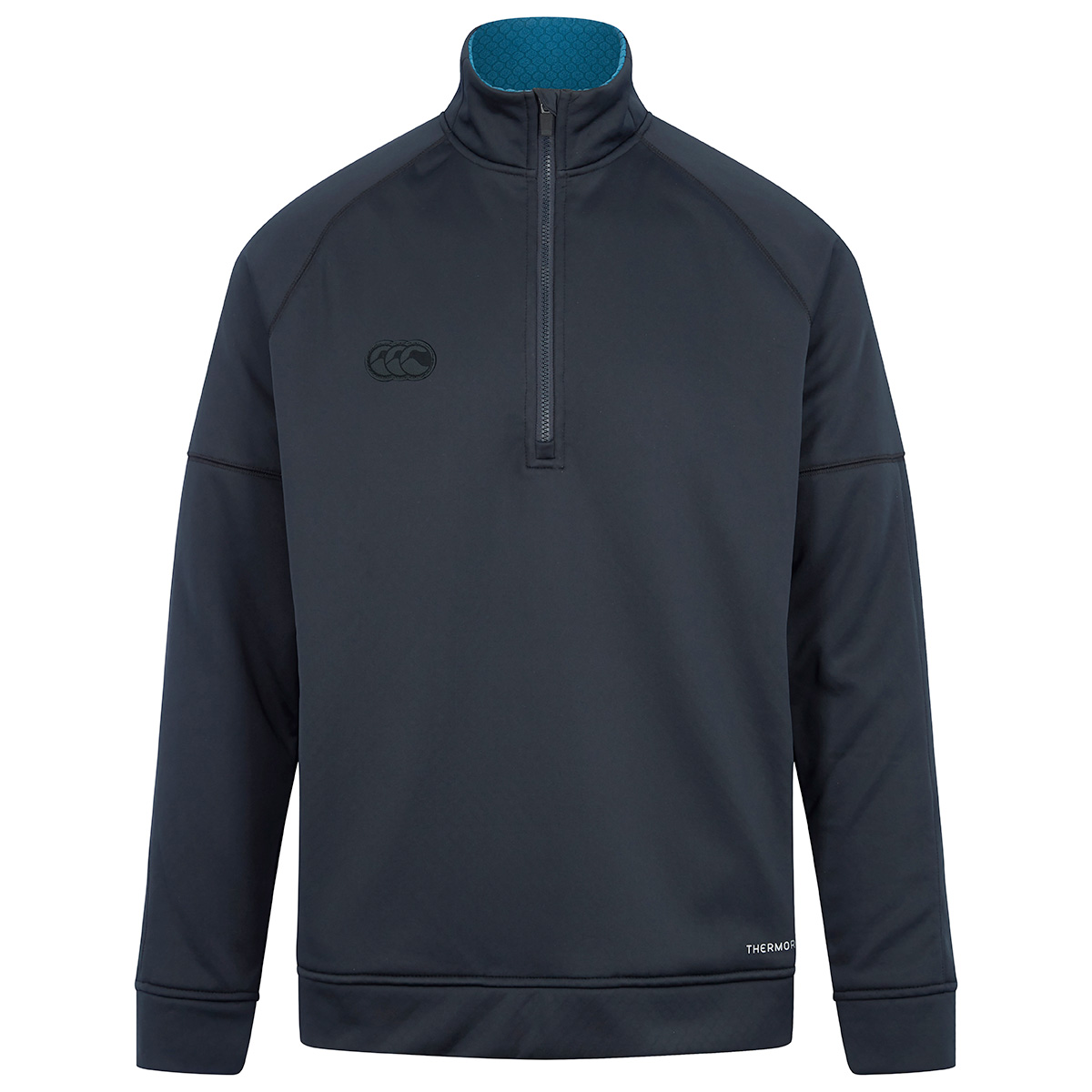 Canterbury Mens Thermoreg 1/4 Zip Fleece - Black - Front Canterbury Mens Thermoreg 1/4 Zip Fleece - Black - Front