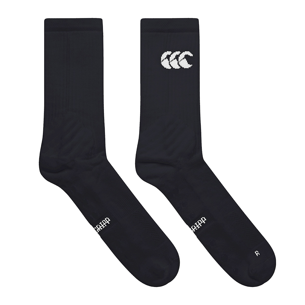 Canterbury Adults Mid Calf Grip Socks - Black - Front Canterbury Adults Mid Calf Grip Socks - Black - Front