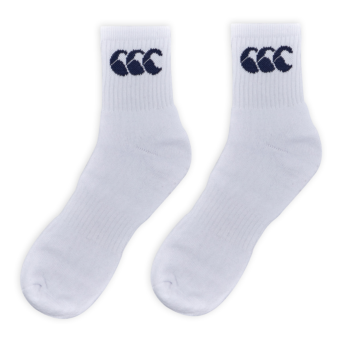 Canterbury Adults 3 Pack Crew Socks - White - Single Pair Canterbury Adults 3 Pack Crew Socks - White - Single Pair