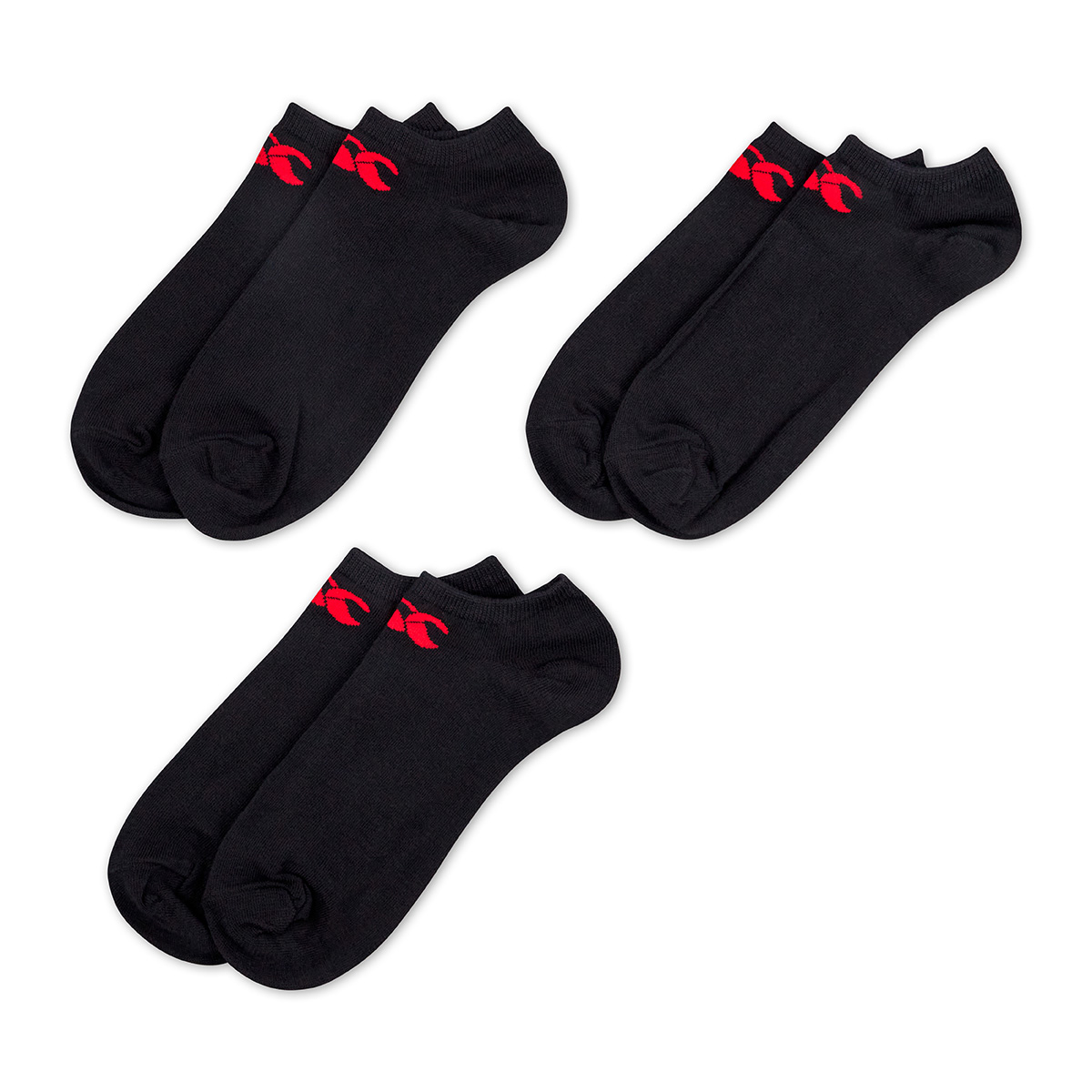 Canterbury Adults 3 Pack Trainer Socks - Black - 3 Pairs Canterbury Adults 3 Pack Trainer Socks - Black - 3 Pairs