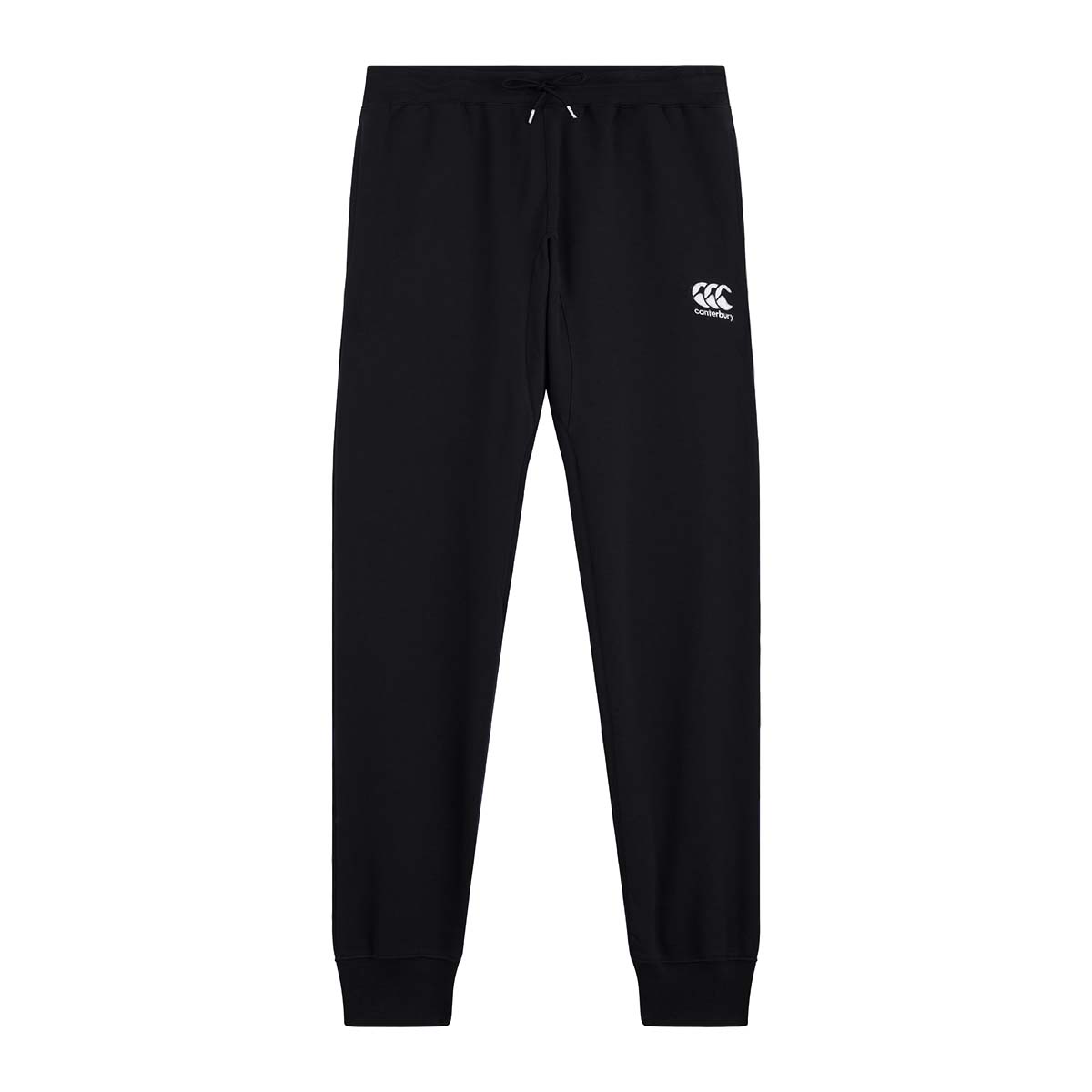 Canterbury Cuffed Sweat Pants Black - Front Canterbury Cuffed Sweat Pants Black - Front