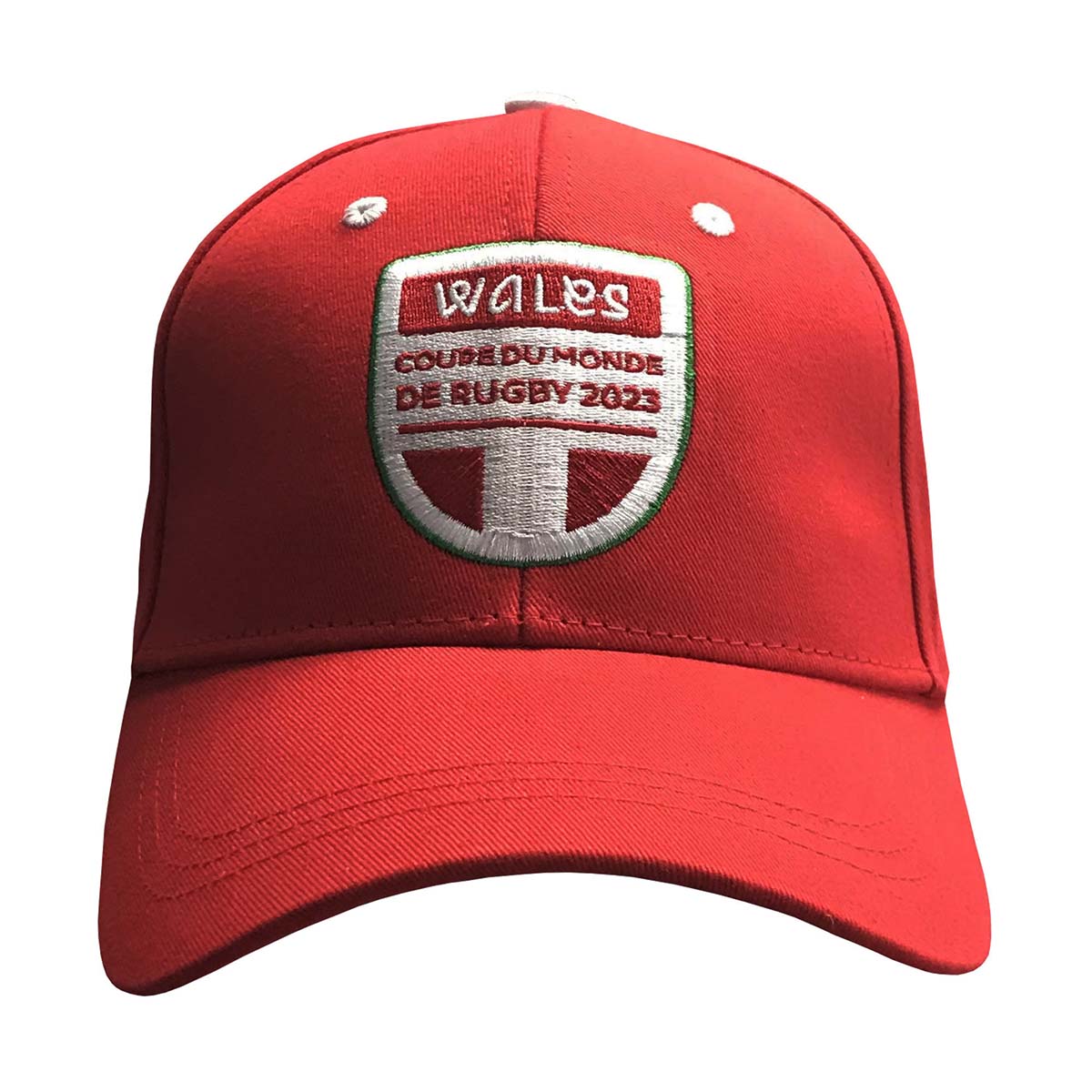 Adults Wales Rugby World Cup 2023 Cap - Red - Front Adults Wales Rugby World Cup 2023 Cap - Red - Front