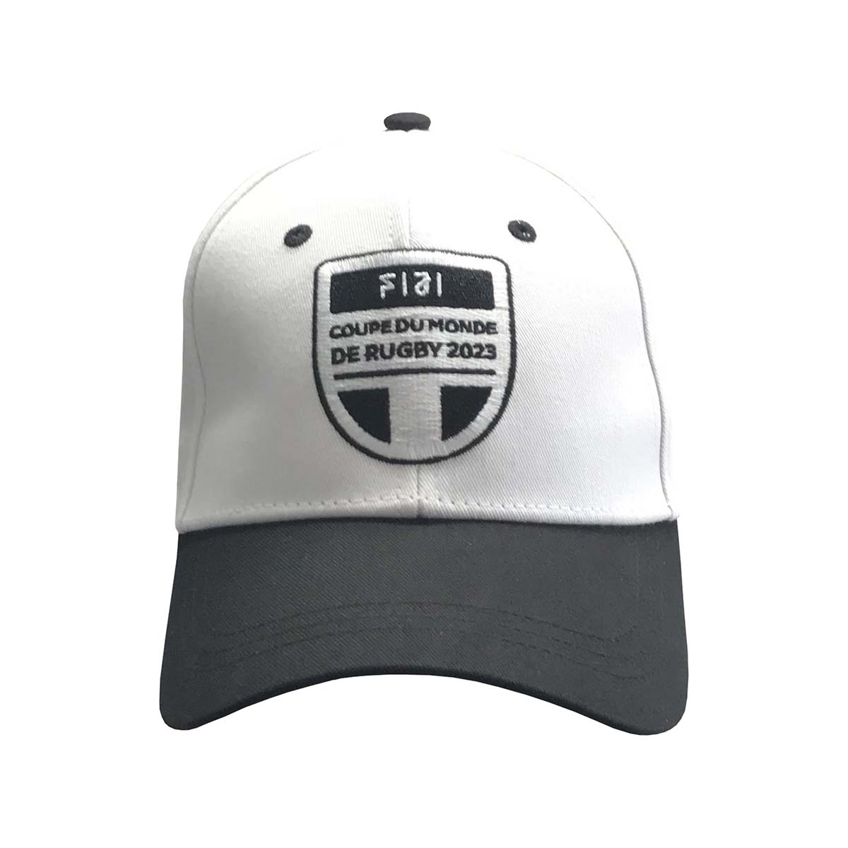 Adults Fiji Rugby World Cup 2023 Cap - White - Front Adults Fiji Rugby World Cup 2023 Cap - White - Front