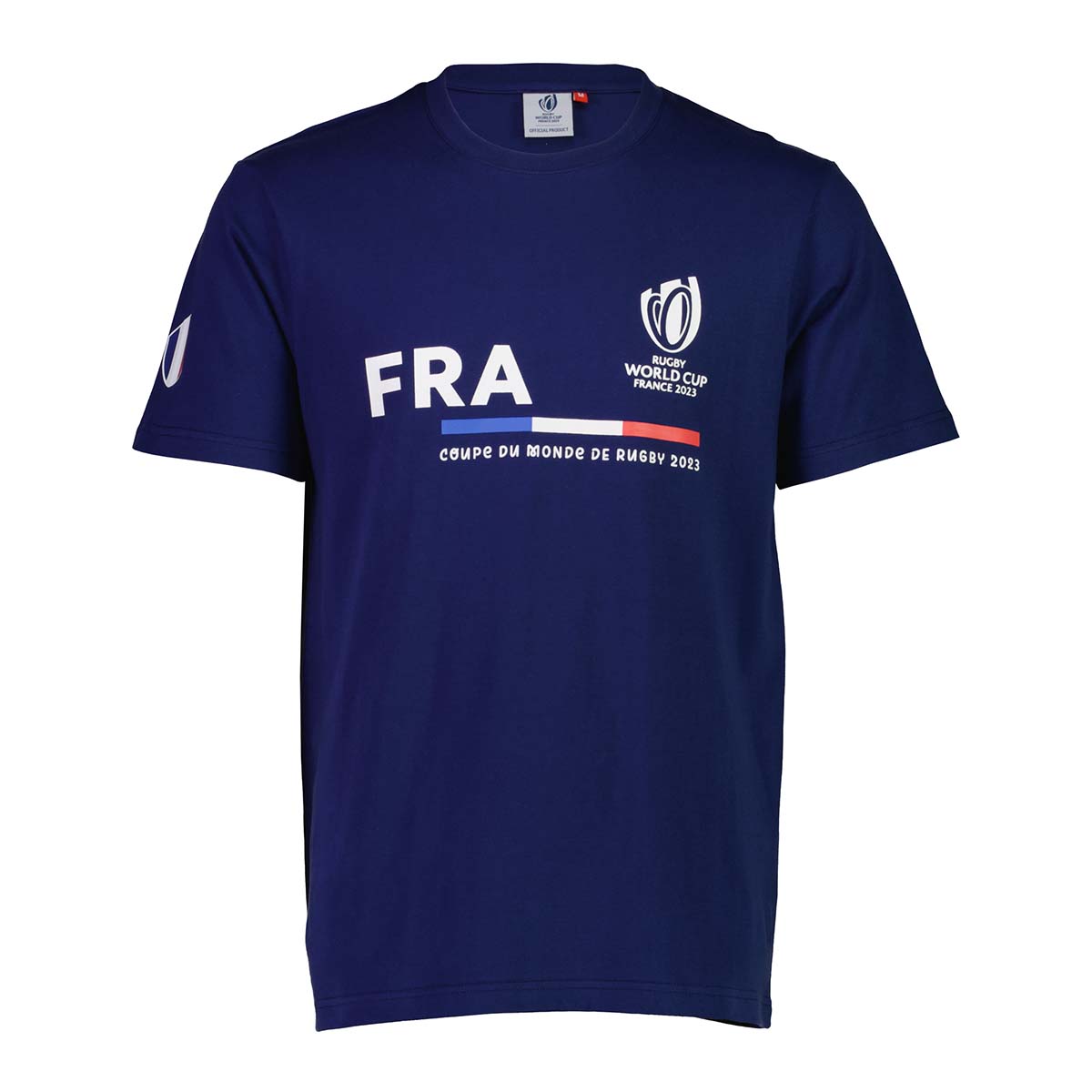 Mens France Rugby World Cup 2023 Supporters Tee - Navy - Front Mens France Rugby World Cup 2023 Supporters Tee - Navy - Front