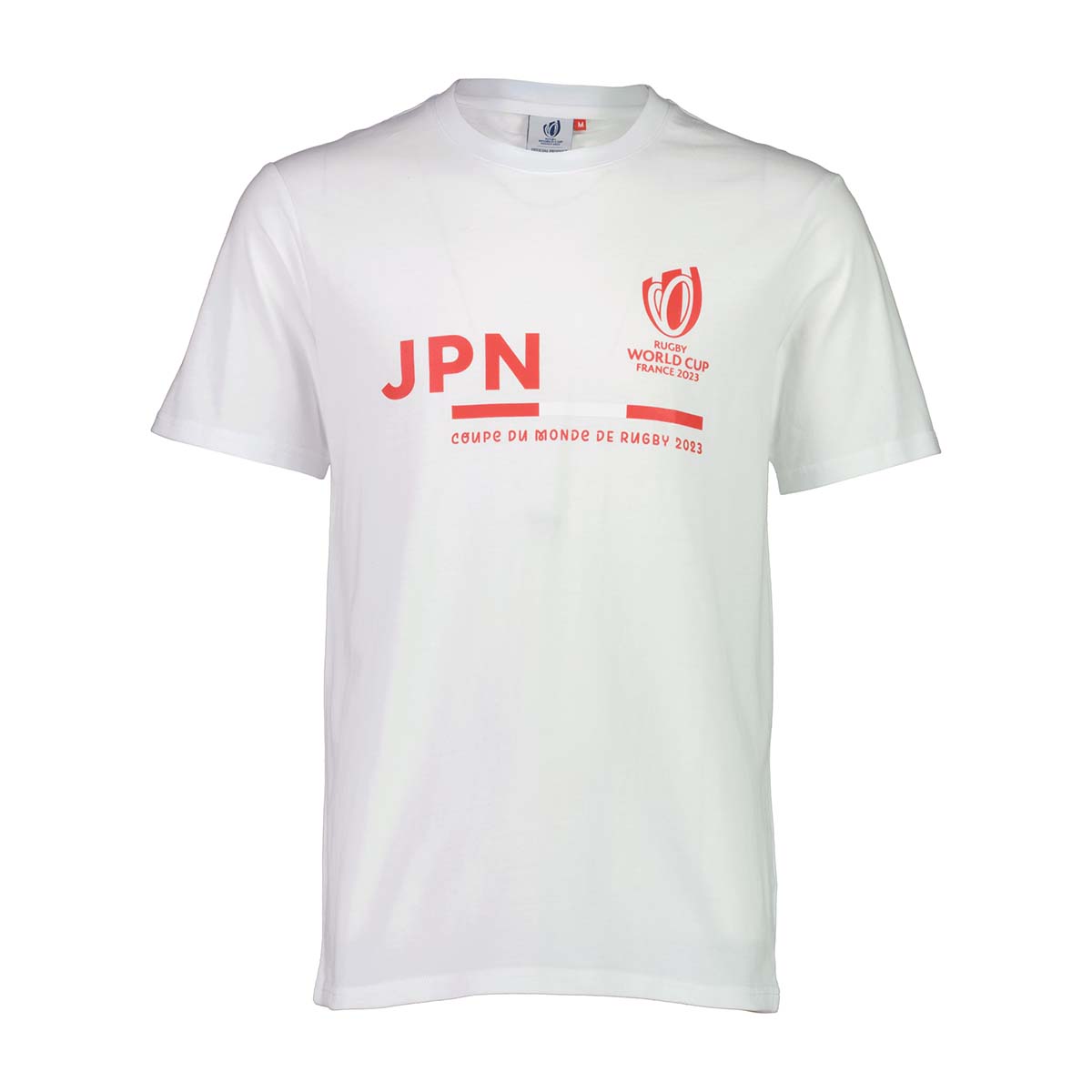 Mens Japan Rugby World Cup 2023 Supporters Tee - White - Front Mens Japan Rugby World Cup 2023 Supporters Tee - White - Front