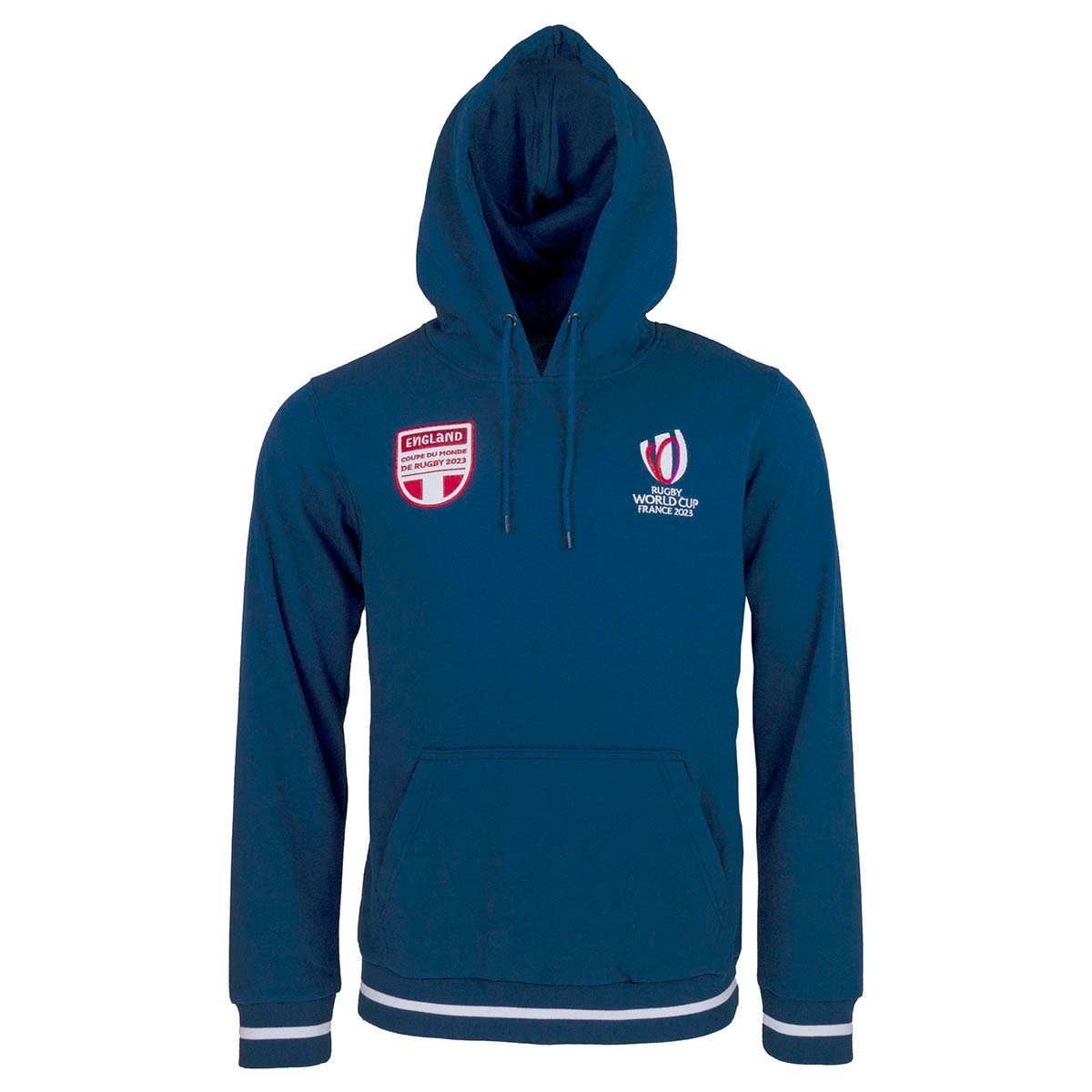 Mens England Rugby World Cup 2023 Hoodie - Navy - Front Mens England Rugby World Cup 2023 Hoodie - Navy - Front