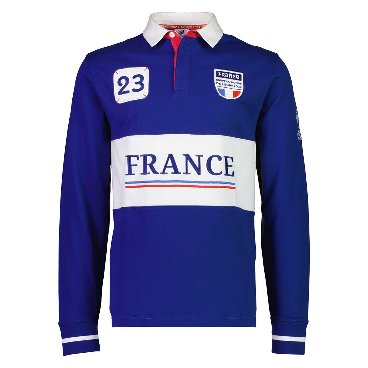 Mens France Rugby World Cup 2023 Rugby Shirt - Navy Long Sleeve  Mens France Rugby World Cup 2023 Rugby Shirt - Navy Long Sleeve