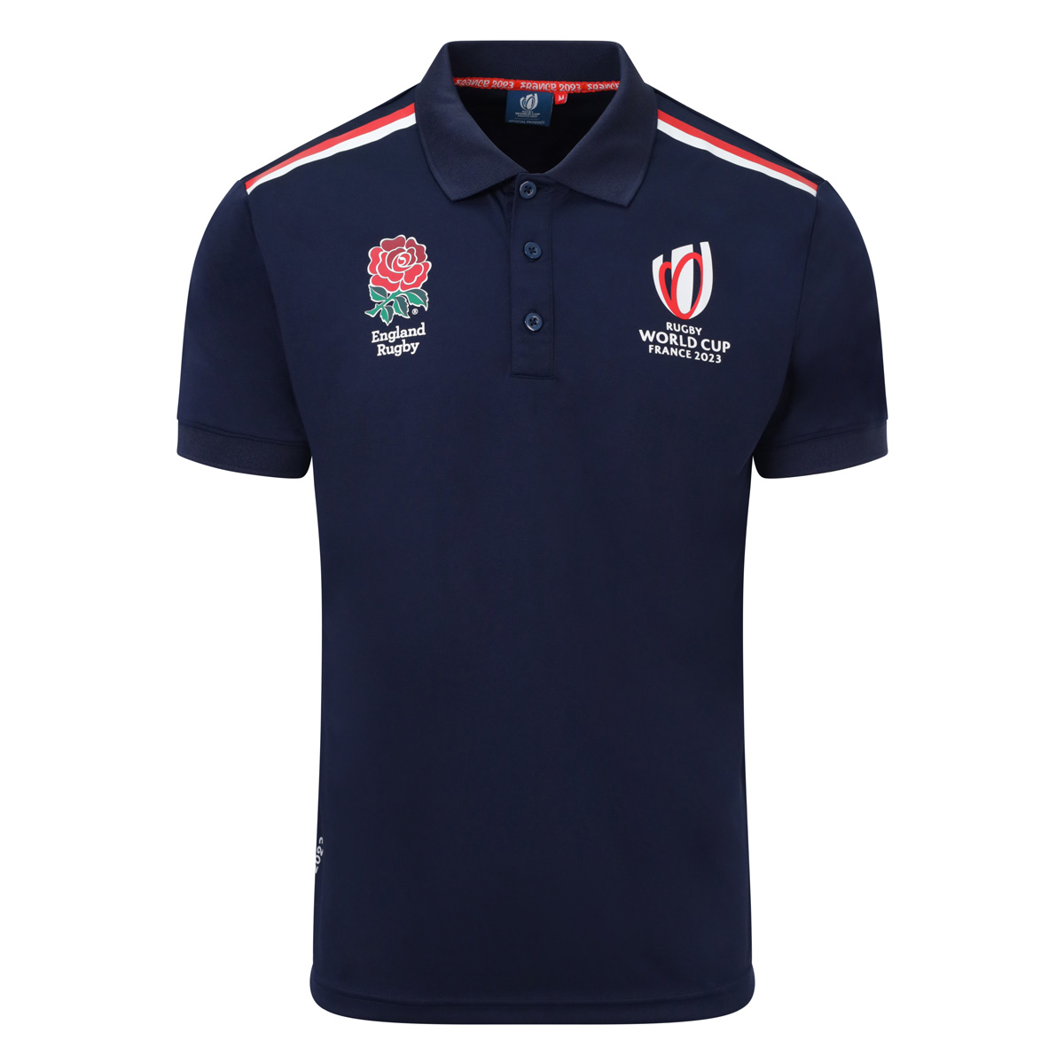 England X Rugby World Cup 2023 Mens Lightweight Polo - Navy - Fr England X Rugby World Cup 2023 Mens Lightweight Polo - Navy - Fr