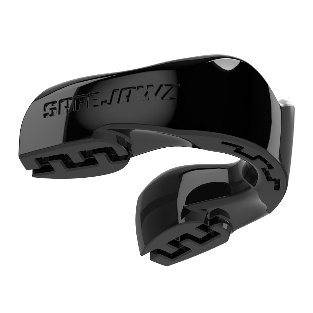 SafeJawz Intro Series Black Mouthguard - Front SafeJawz Intro Series Black Mouthguard - Front