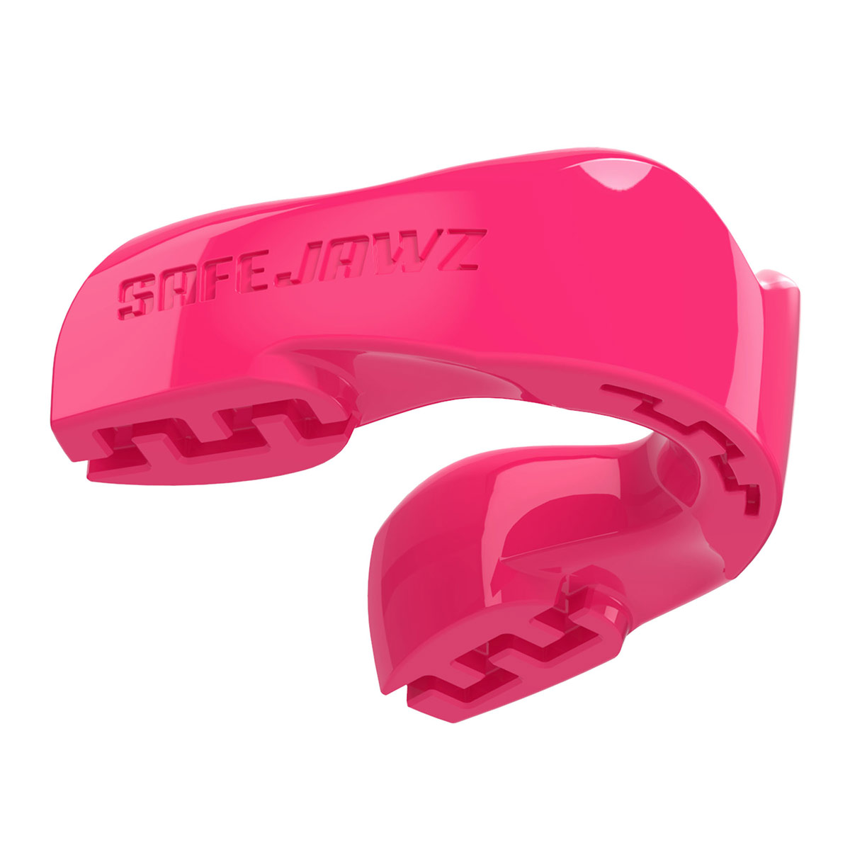 SafeJawz Intro Series Pink Mouthguard - Front SafeJawz Intro Series Pink Mouthguard - Front