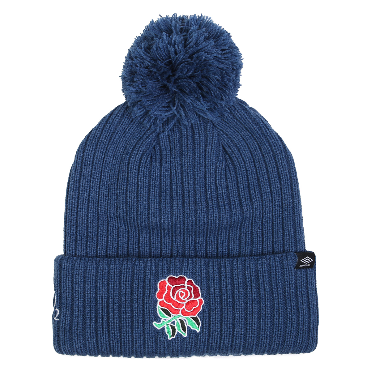England Adults Pom Pom Beanie - Ensign Blue 2023 - Front England Adults Pom Pom Beanie - Ensign Blue 2023 - Front