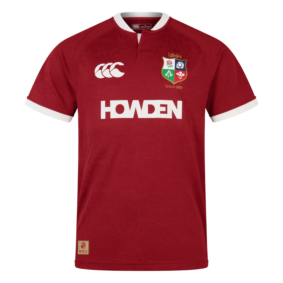 British and Irish Lions Adults Rugby Shirt Red - Front British and Irish Lions Adults Rugby Shirt Red - Front