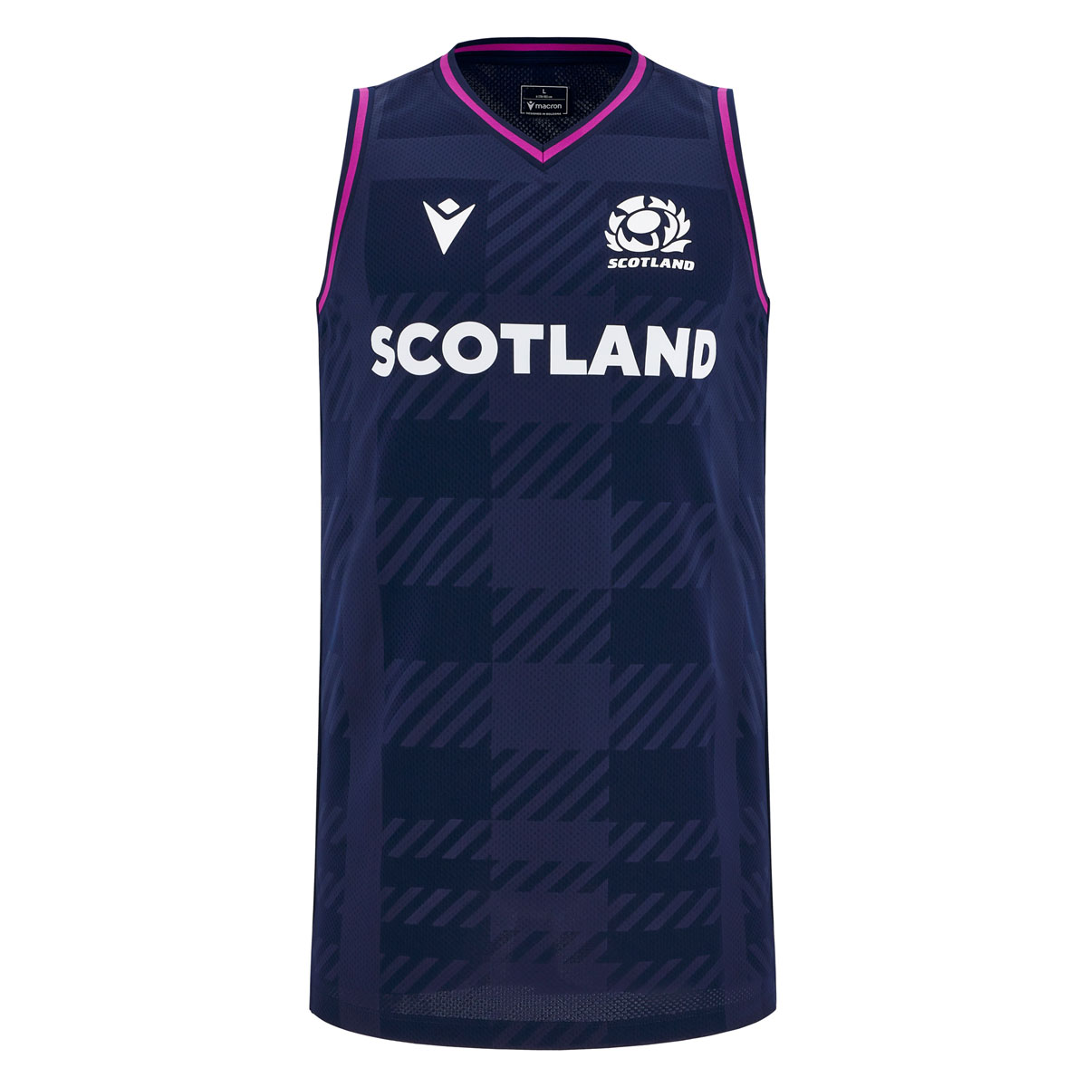 Scotland Mens Training Gym Singlet 25/26 Navy - Front Scotland Mens Training Gym Singlet 25/26 Navy - Front
