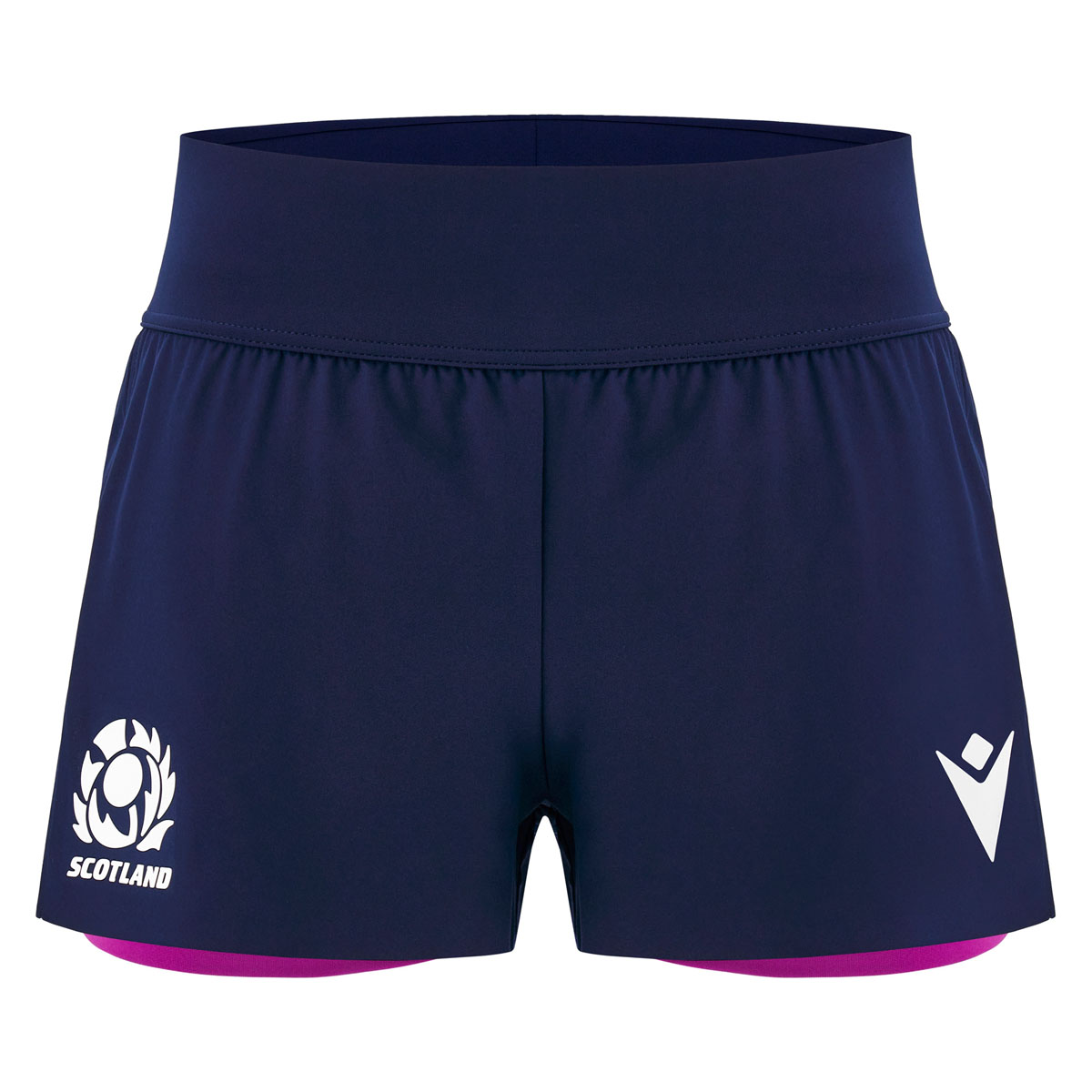 Scotland Womens Training Shorts 25/26 Navy - Front Scotland Womens Training Shorts 25/26 Navy - Front