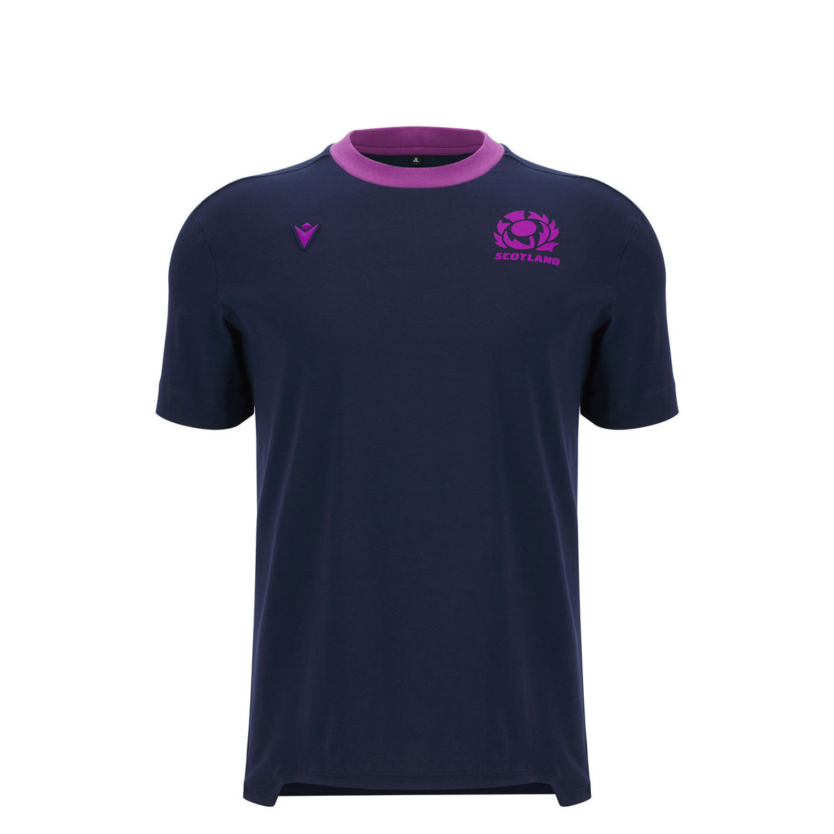 Scotland Junior Athleisure Cotton T-Shirt 25/26 Navy - Back Scotland Junior Athleisure Cotton T-Shirt 25/26 Navy - Back