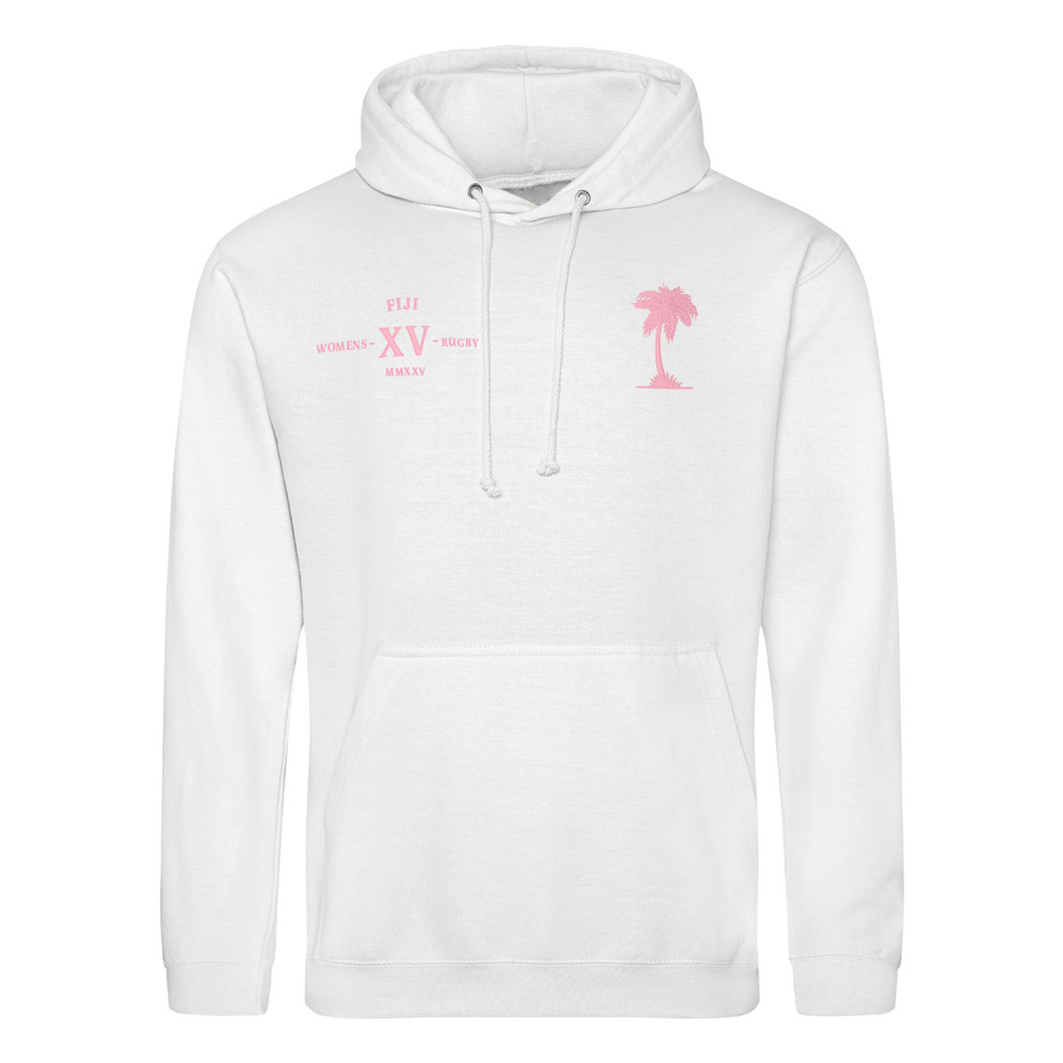 Womens World Cup Fiji Adults Classic Hoodie White - Front Womens World Cup Fiji Adults Classic Hoodie White - Front