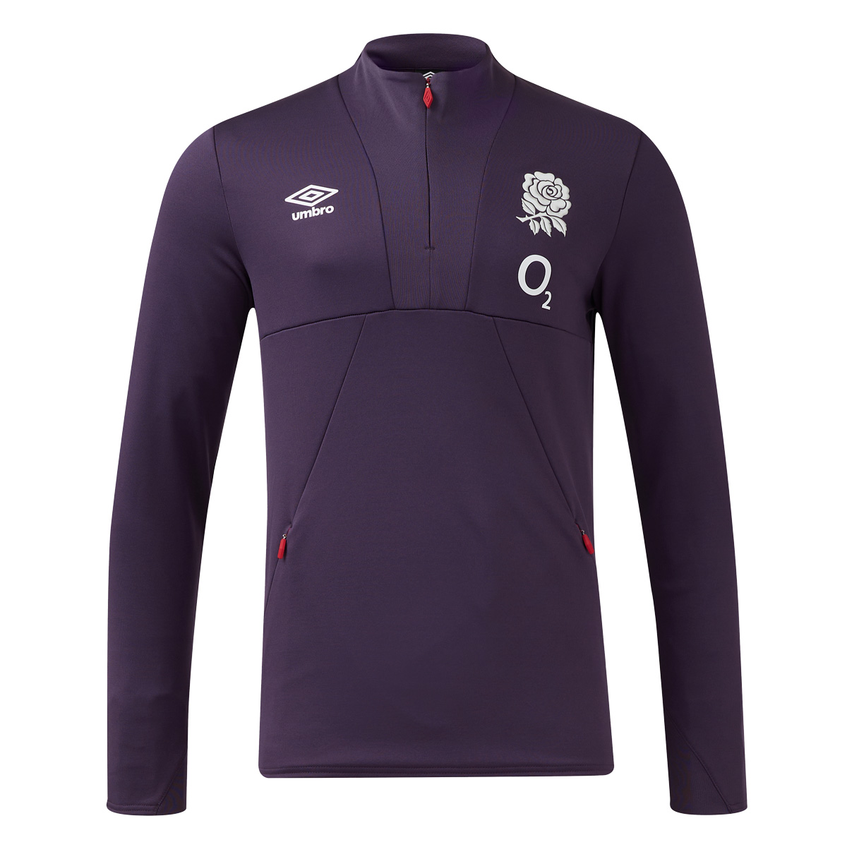 England Mens 1/2 Zip Fleece - Nightshade - 2025 - Front England Mens 1/2 Zip Fleece - Nightshade - 2025 - Front