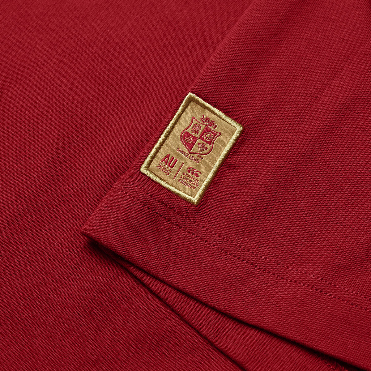 British and Irish Lions Mens Cotton T-Shirt Red - Official Product