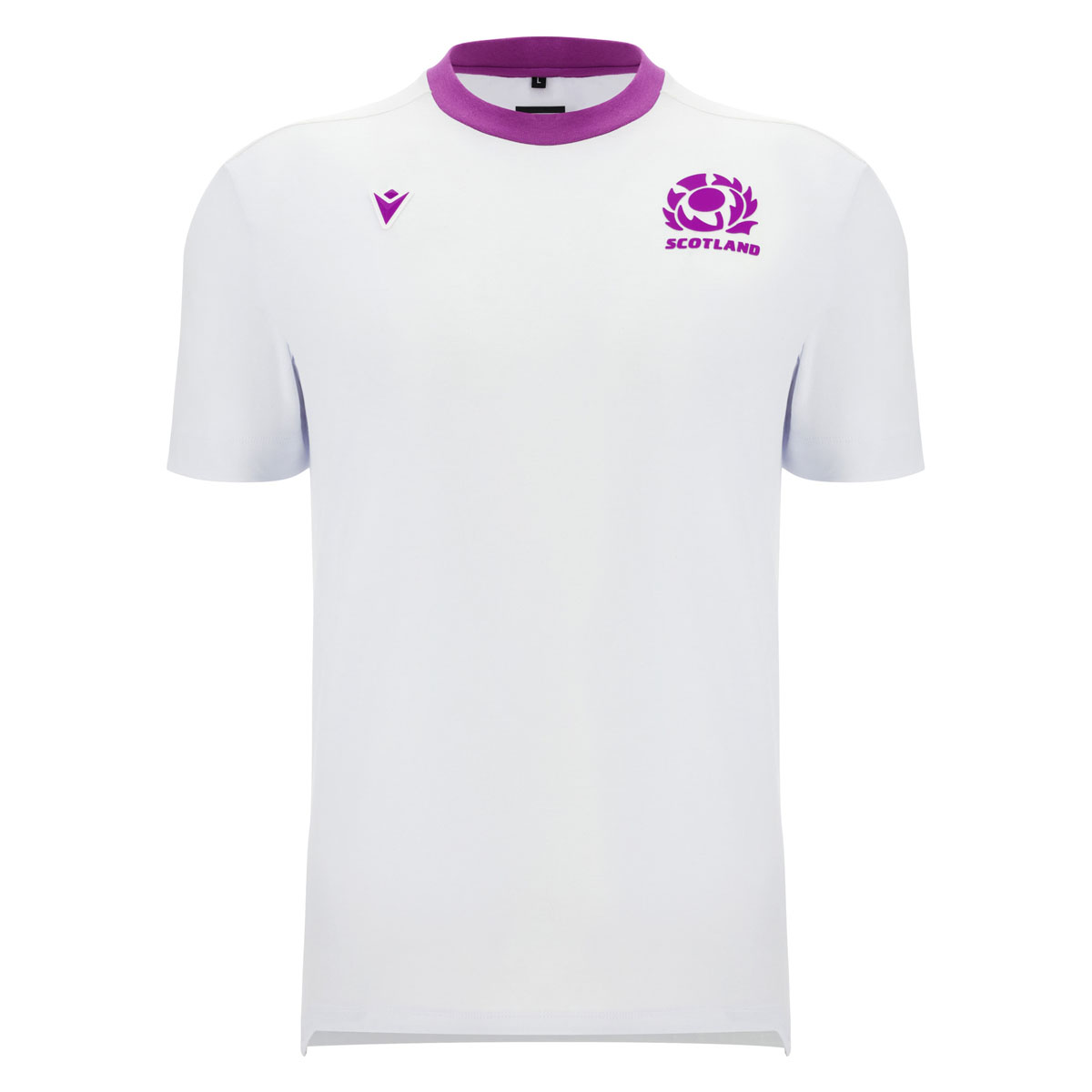 Scotland Mens Athleisure Cotton T-Shirt 25/26 White - Front Scotland Mens Athleisure Cotton T-Shirt 25/26 White - Front