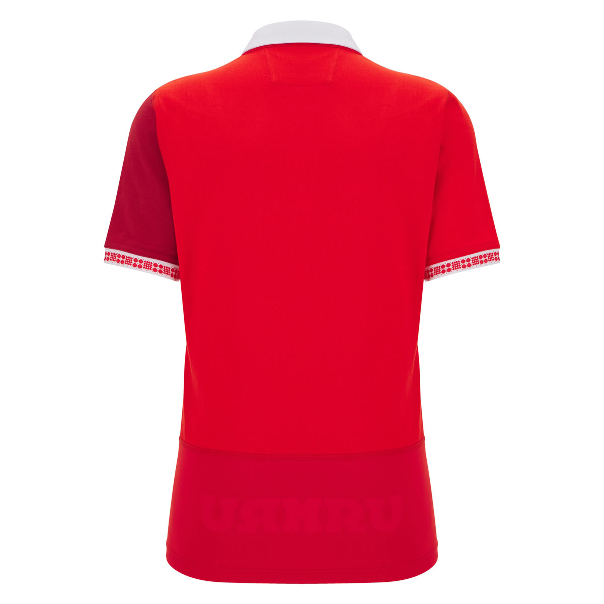 Wales Womens Home Cotton Rugby Shirt 25/26 Short Sleeve Red - Back