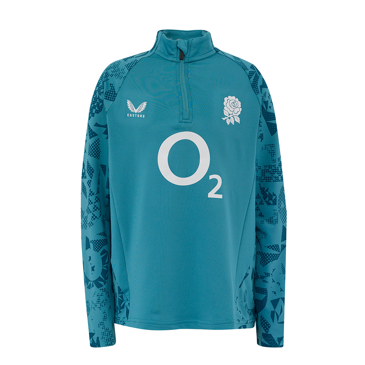 England Kids Performance Midlayer Top 25/26 Reflecting Pond - Front