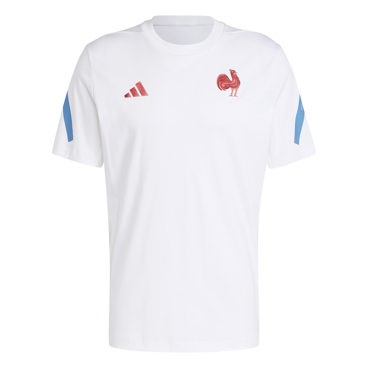 France adidas Mens Travel T-Shirt - White 2024 - Front France adidas Mens Travel T-Shirt - White 2024 - Front
