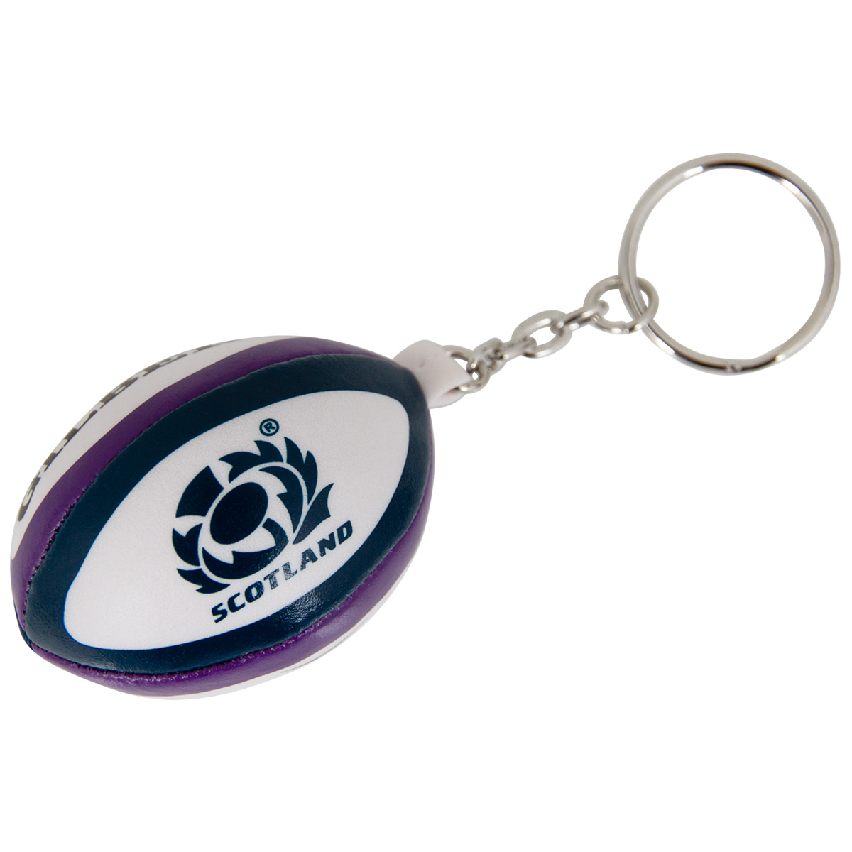 Gilbert Scotland Rugby Ball Keyring - Front Gilbert Scotland Rugby Ball Keyring - Front