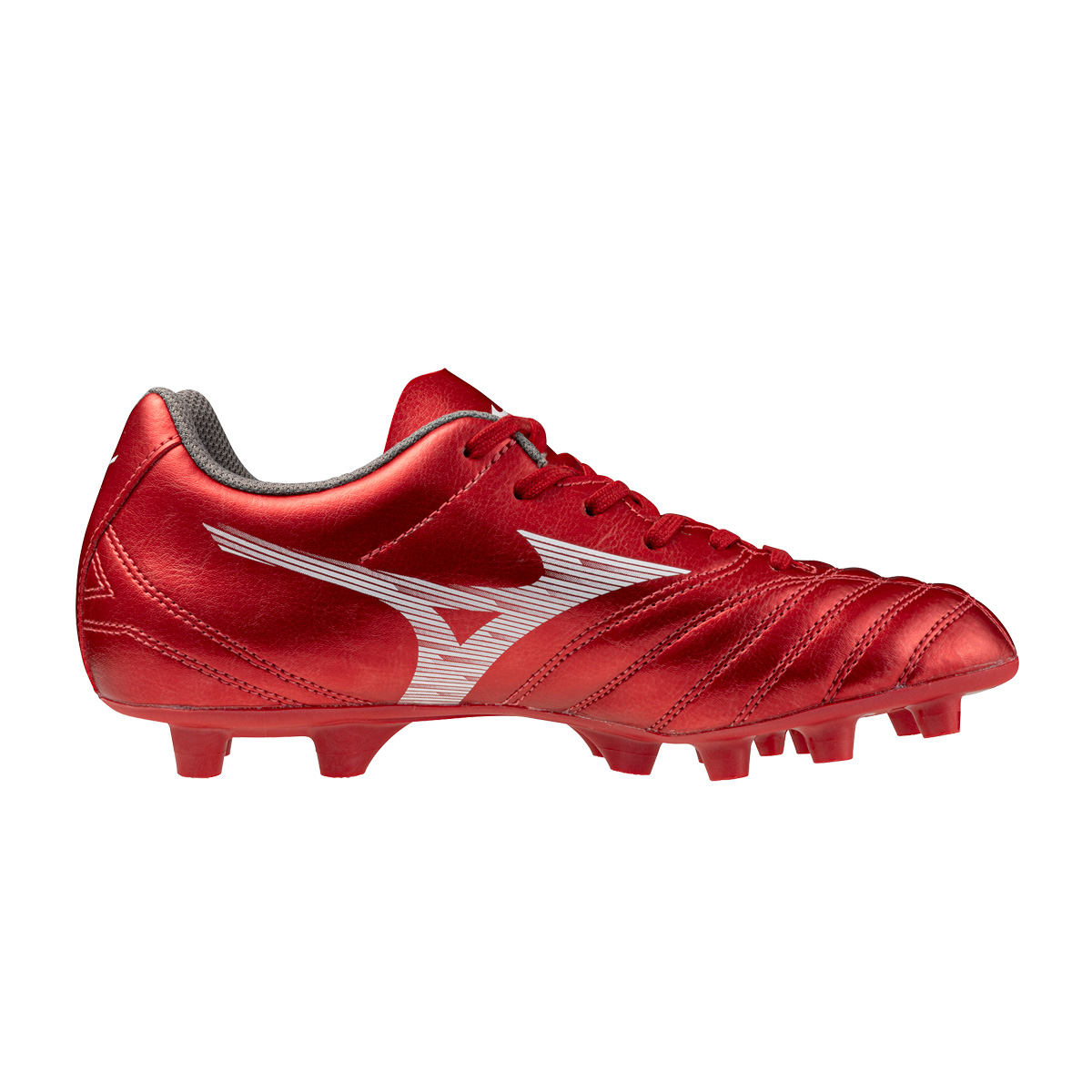 Mizuno Kids Monarcida Neo III Select Jr Rugby Boots Red & White - Instep Mizuno Kids Monarcida Neo III Select Jr Rugby Boots Red & White - Instep