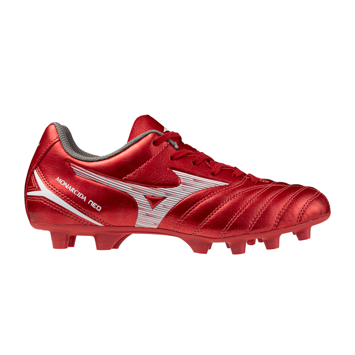 Mizuno Kids Monarcida Neo III Select Jr Rugby Boots Red & White - Outstep