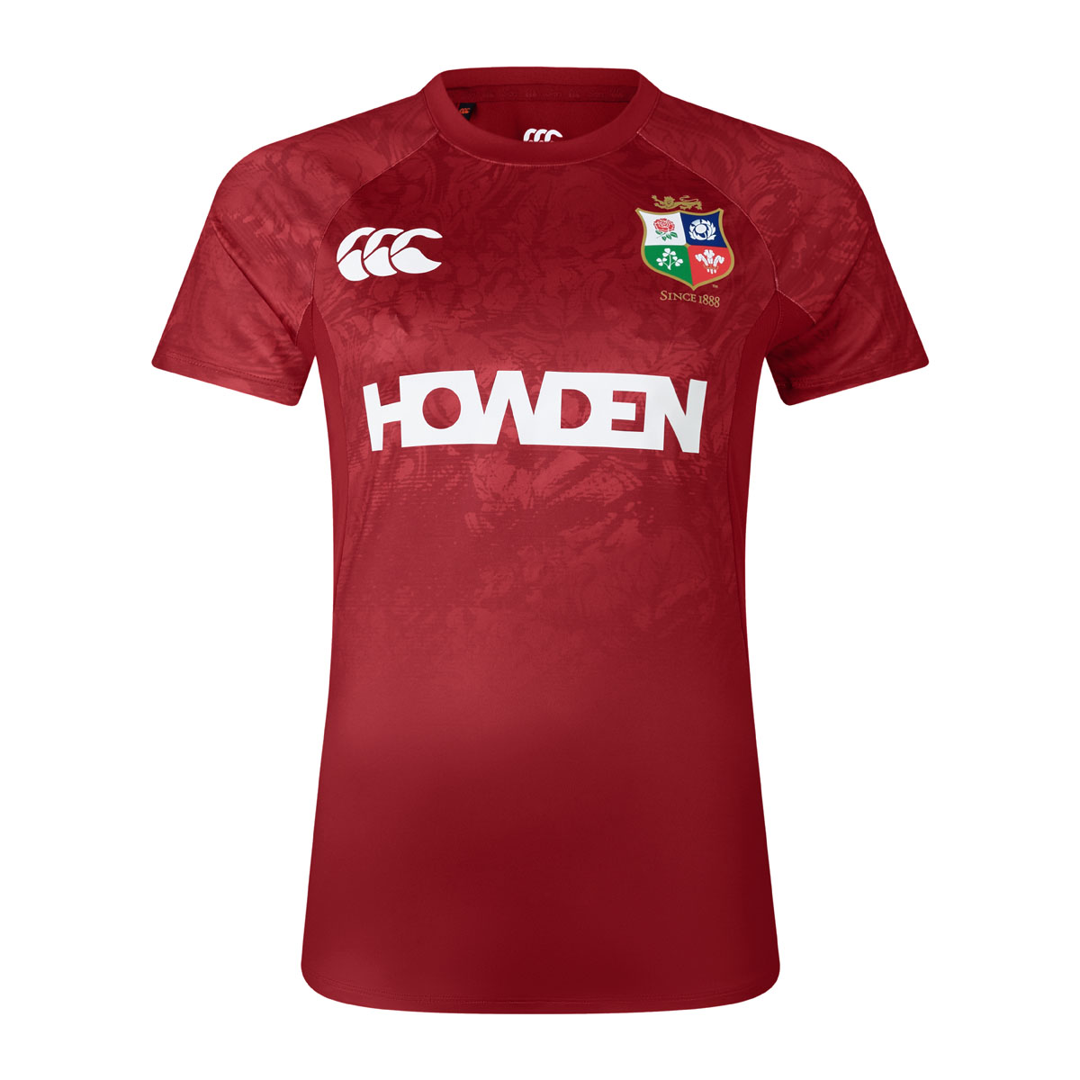 British and Irish Lions Womens Superlight T-Shirt Red - Front British and Irish Lions Womens Superlight T-Shirt Red - Front