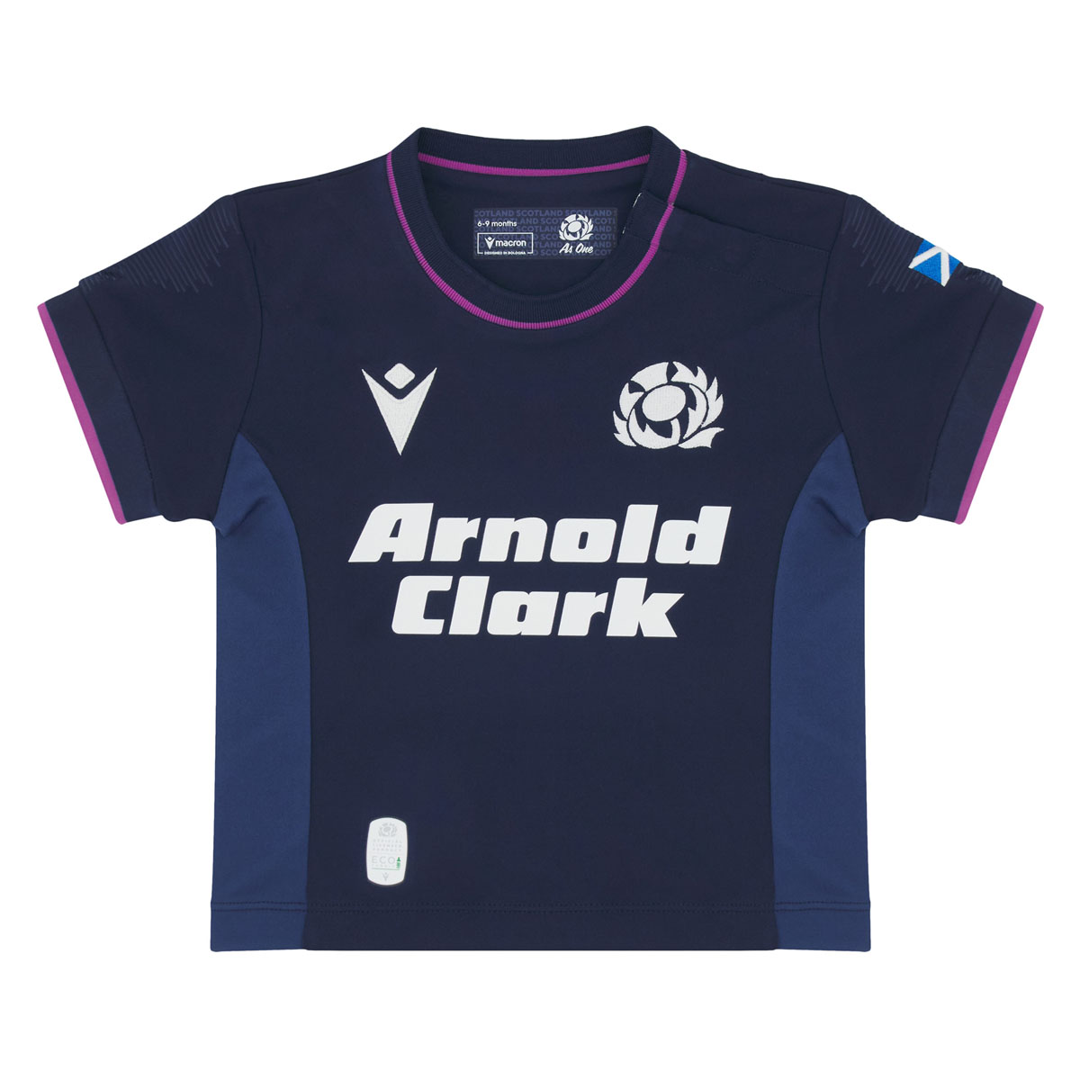 Scotland Baby Home Rugby Shirt 25/26 Navy - Front Scotland Baby Home Rugby Shirt 25/26 Navy - Front