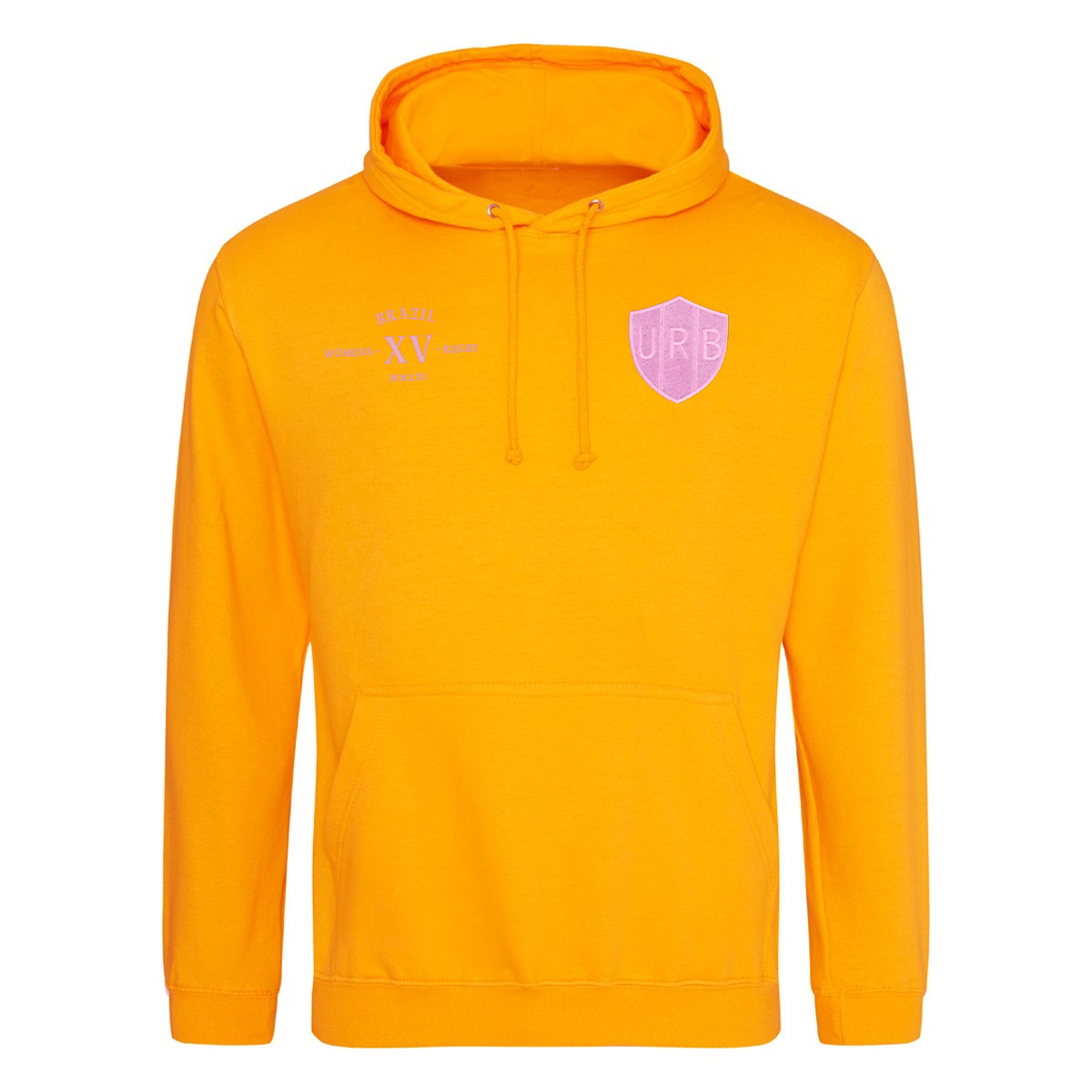 Womens World Cup Brazil Adults Classic Hoodie Gold - Front Womens World Cup Brazil Adults Classic Hoodie Gold - Front