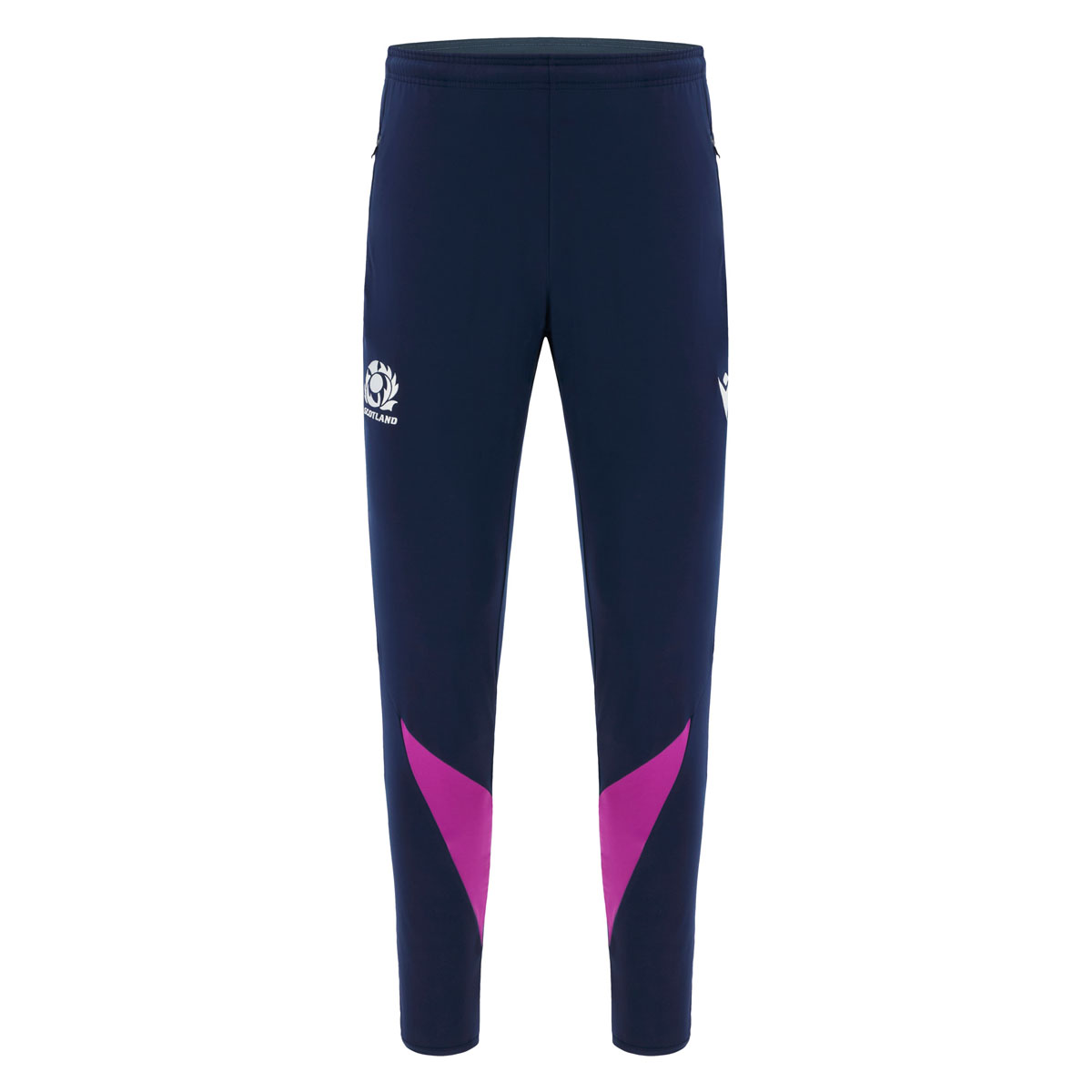Scotland Mens Training Fitted Track Pants 25/26 Navy - Front Scotland Mens Training Fitted Track Pants 25/26 Navy - Front