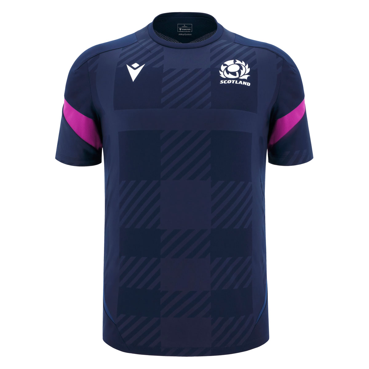 Scotland Mens Training Shirt 25/26 Navy - Front Scotland Mens Training Shirt 25/26 Navy - Front