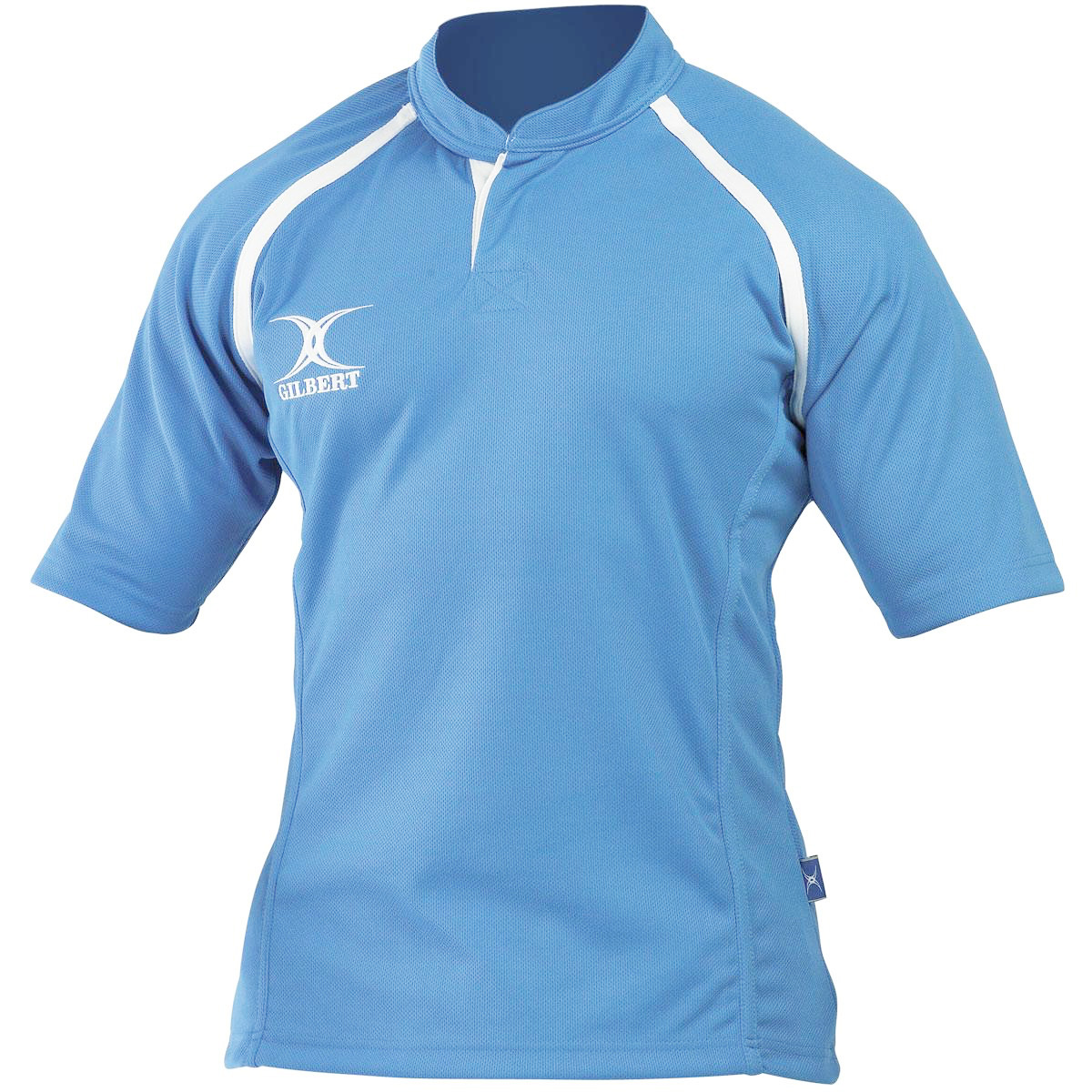 Gilbert Teamwear Xact Plain Match Shirt Sky - Front Gilbert Teamwear Xact Plain Match Shirt Sky - Front