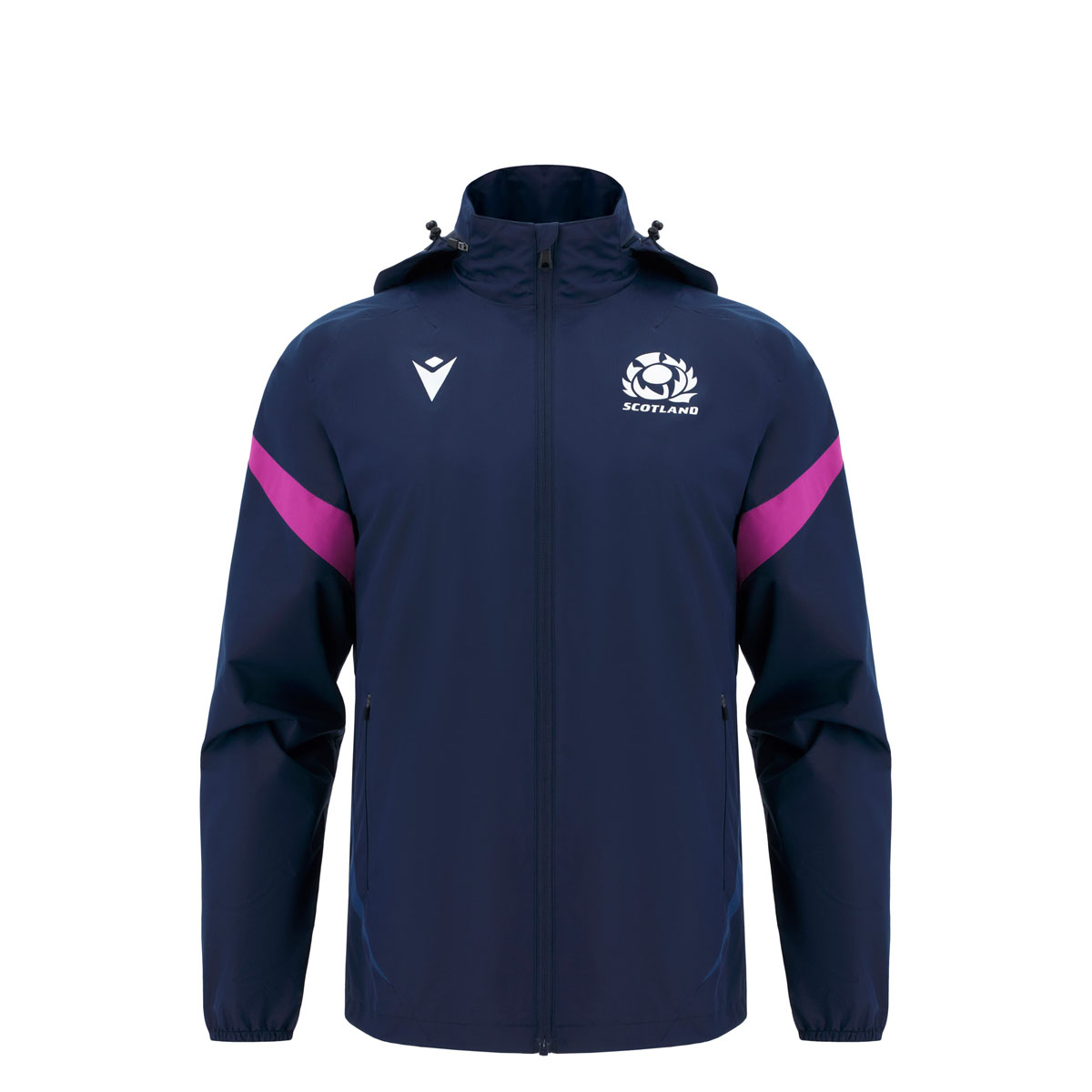 Scotland Junior Waterproof Jacket 25/26 Navy - Front Scotland Junior Waterproof Jacket 25/26 Navy - Front