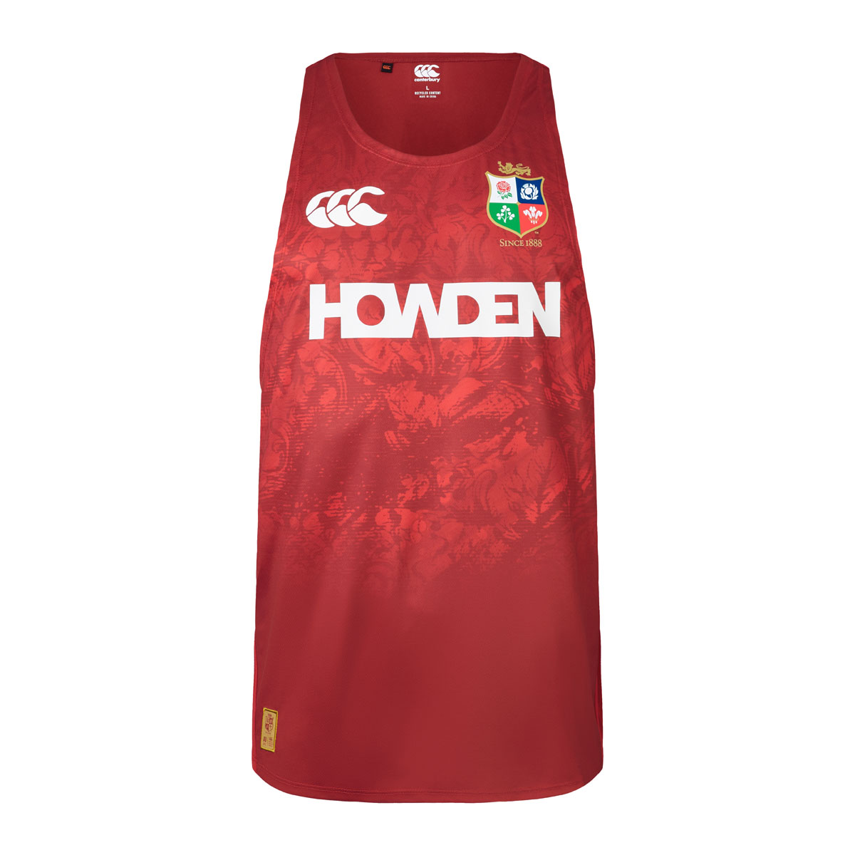 British and Irish Lions Mens Singlet Red - Front British and Irish Lions Mens Singlet Red - Front