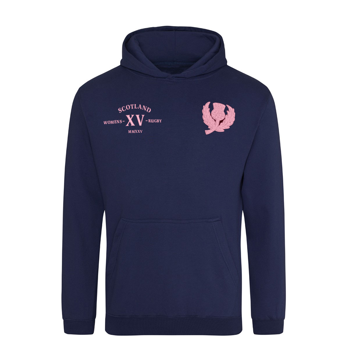 Womens World Cup Scotland Kids Classic Hoodie Navy - Front Womens World Cup Scotland Kids Classic Hoodie Navy - Front