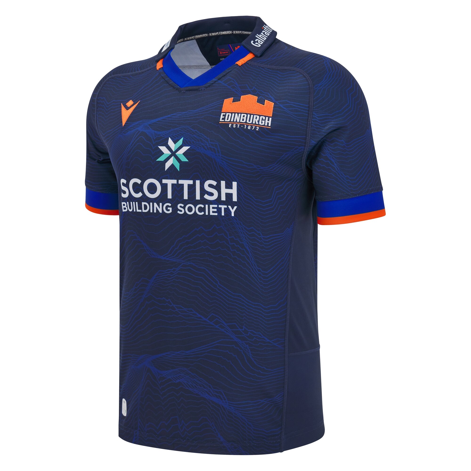 Edinburgh Mens Home Rugby Shirt - Short Sleeve - 24/25 - Front