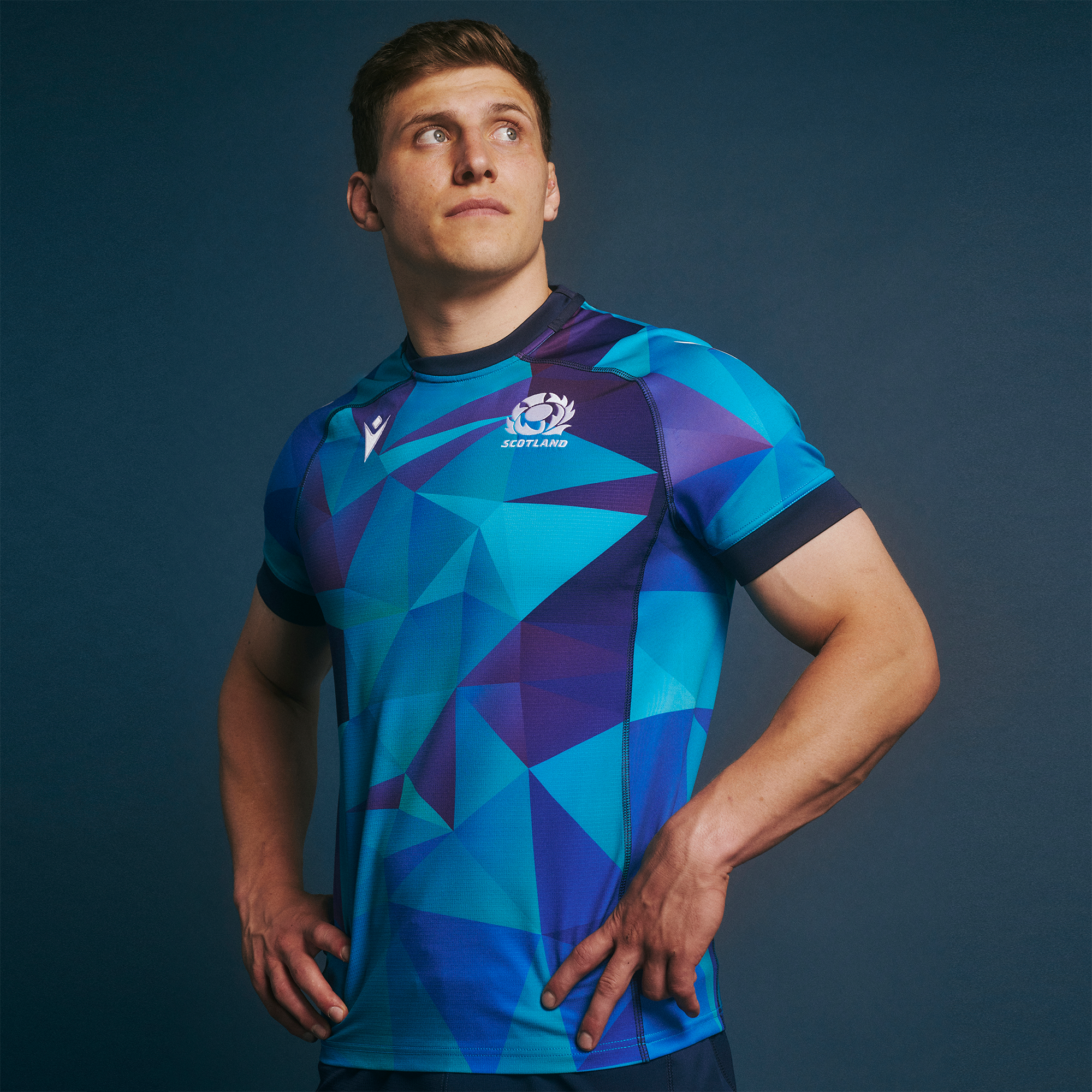 Scotland Mens Training Jersey - Blue - 2025 Scotland Mens Training Jersey - Blue - 2025