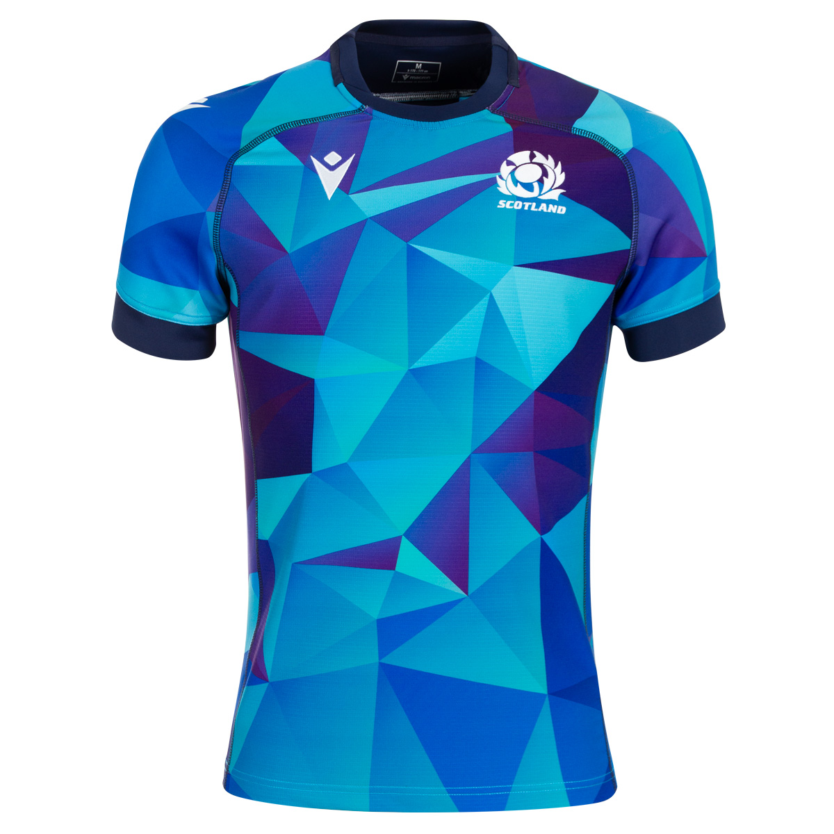 Scotland Mens Rugby Training Jersey - Blue - 2025 Front Scotland Mens Rugby Training Jersey - Blue - 2025 Front