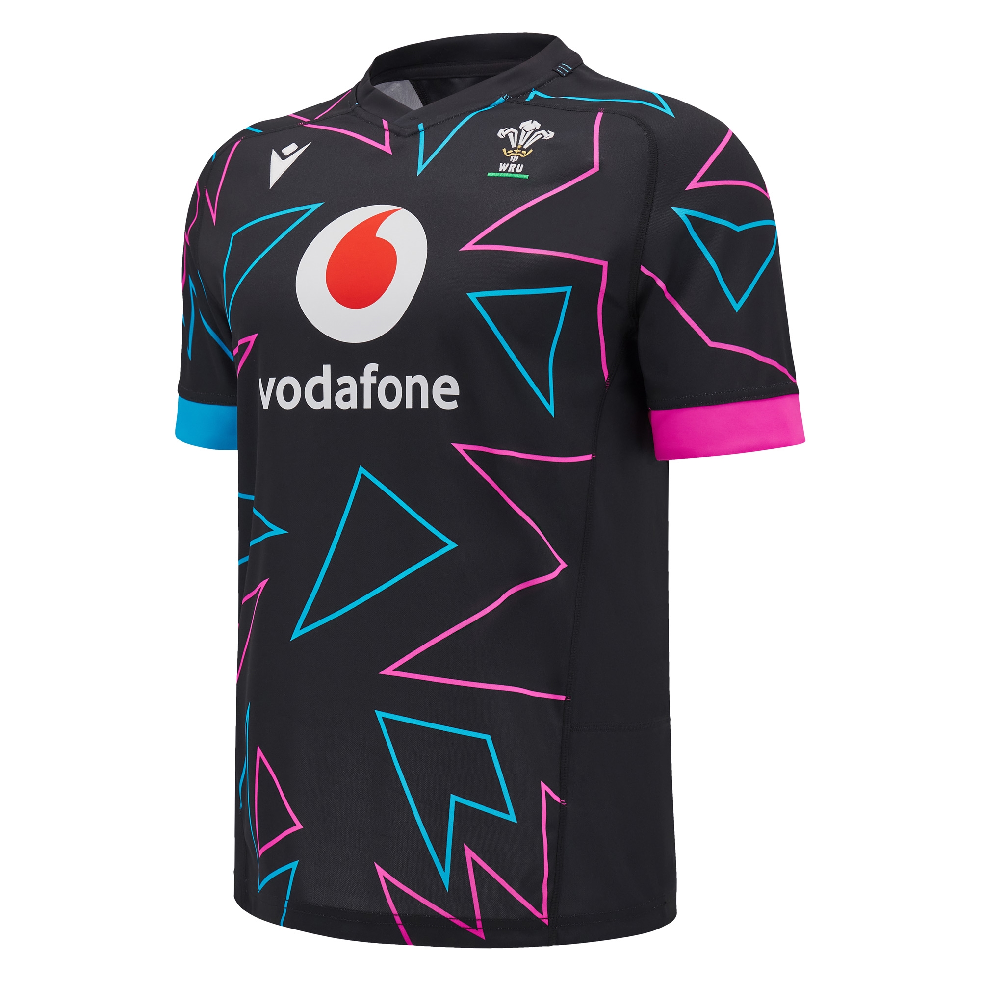 Wales Mens Away Pathway Rugby Shirt-Black 2025 - Front