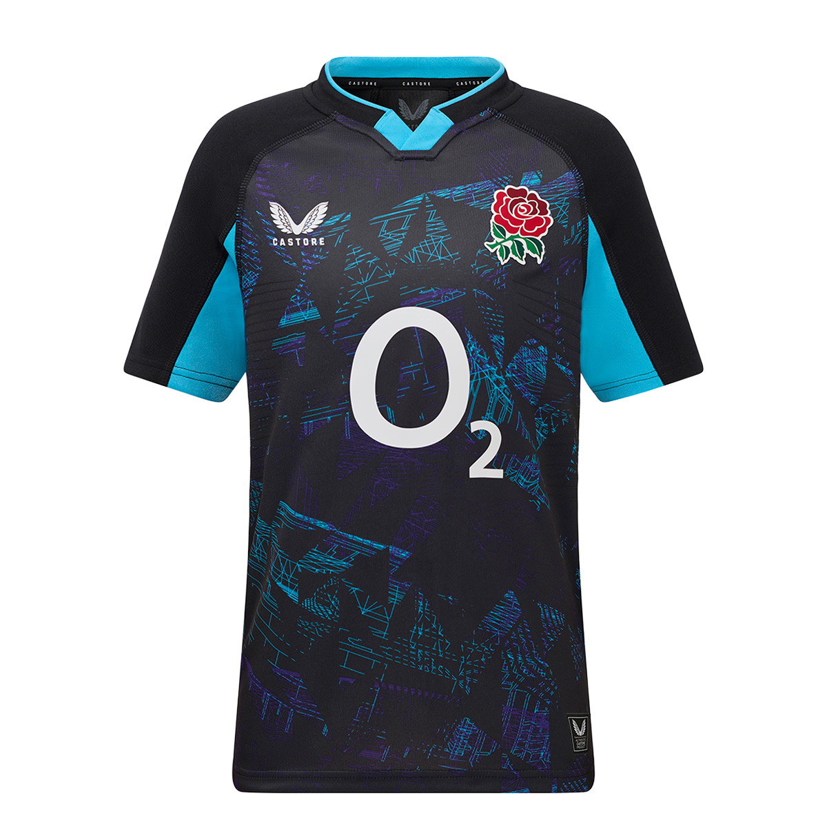 England Kids Away Rugby Shirt 25/26 Black - Front England Kids Away Rugby Shirt 25/26 Black - Front