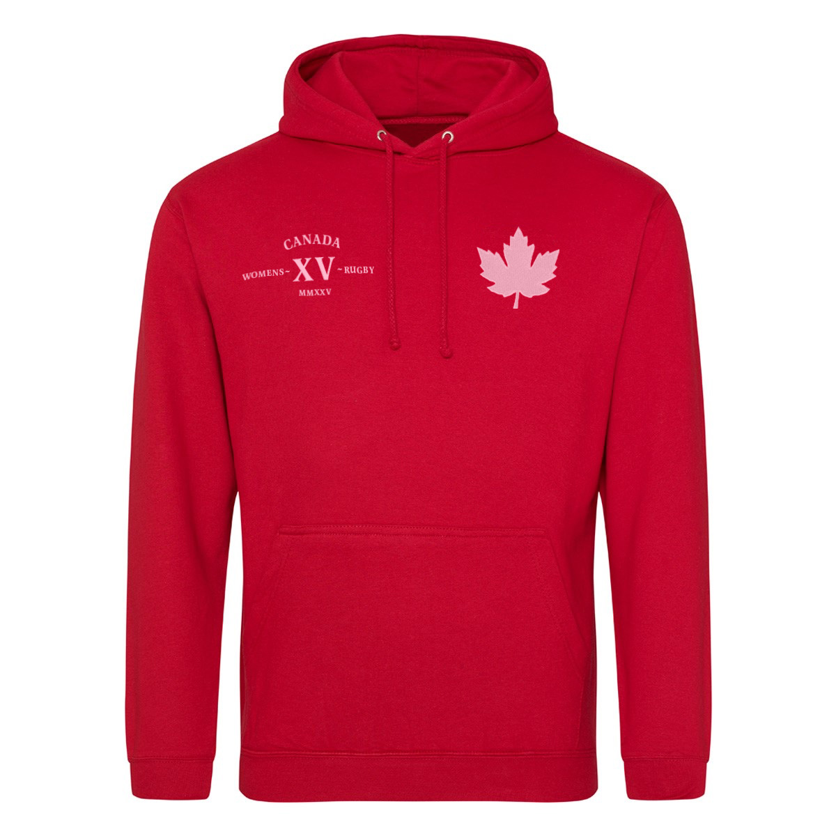 Womens World Cup Canada Adults Classic Hoodie Red - Front Womens World Cup Canada Adults Classic Hoodie Red - Front