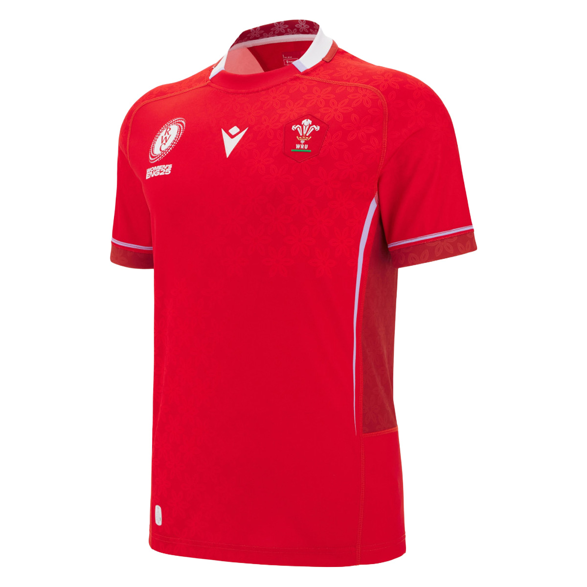 Wales Mens WRWC 2025 Home Rugby Shirt Red - Front