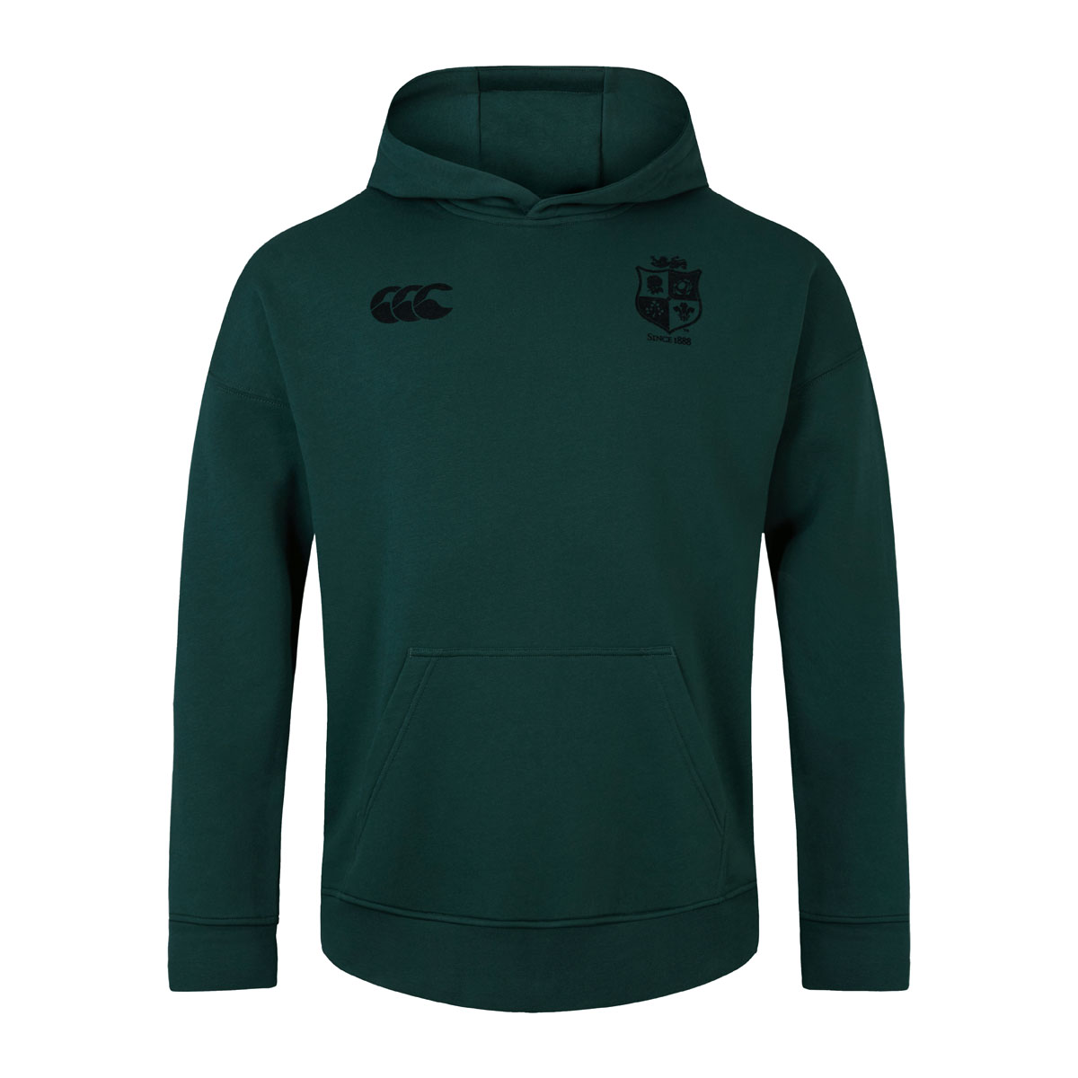 British and Irish Lions Mens Stealth Hoody Green - Front British and Irish Lions Mens Stealth Hoody Green - Front